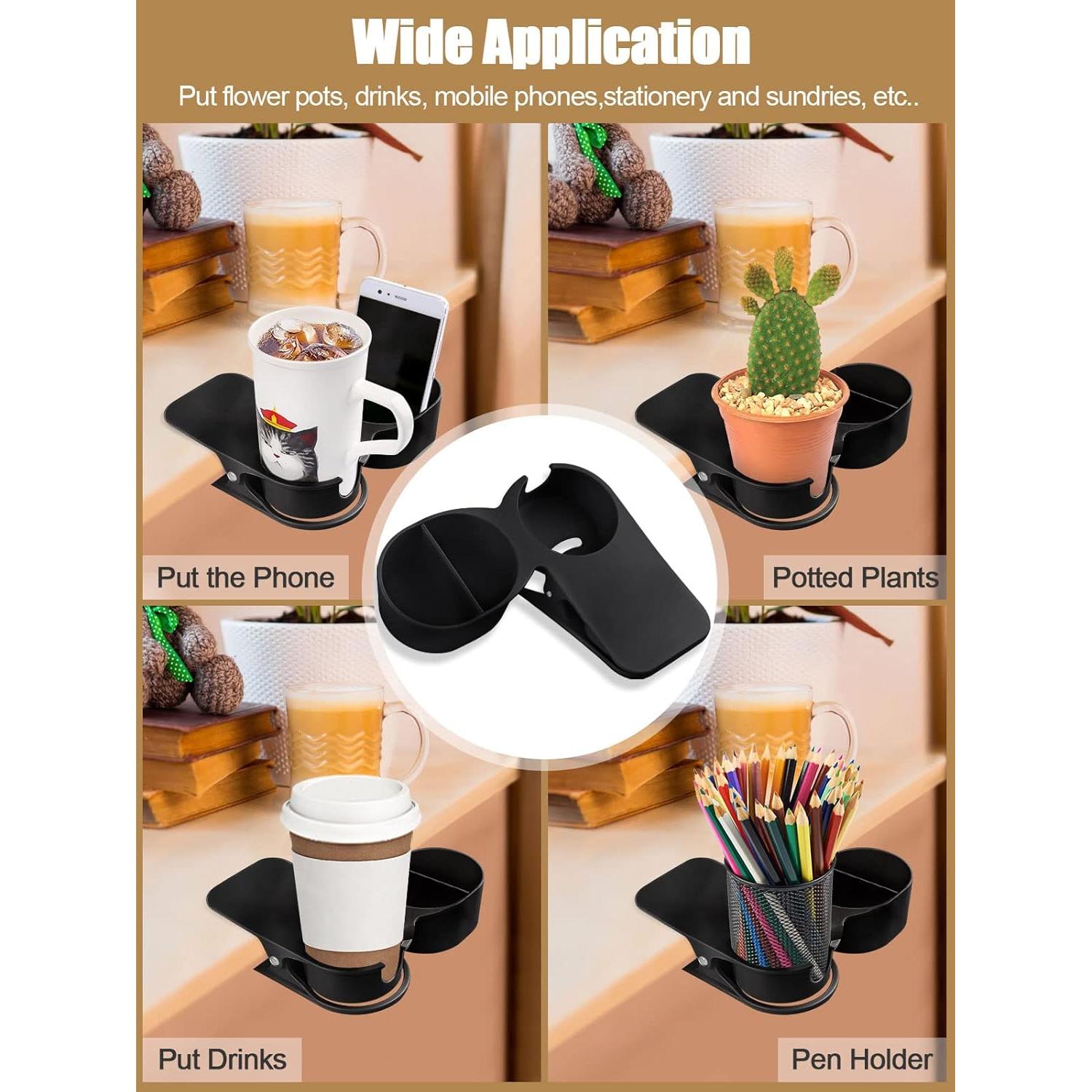 Soporte para Taza Kalolary Negro con Bandeja Almacenamiento