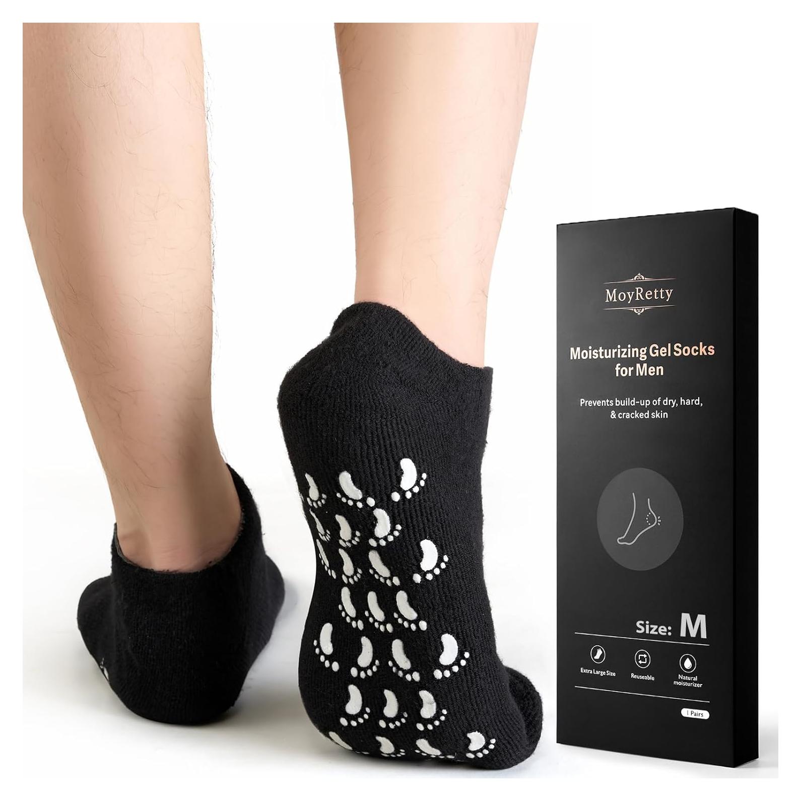 Calcetines de Silicona Hidratantes MoyRetty para Hombres - Mediano