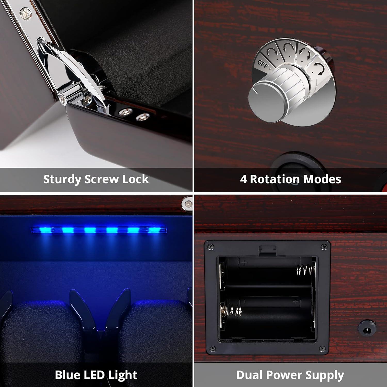 Enrollador de Relojes Automáticos INCLAKE con Luz LED Azul