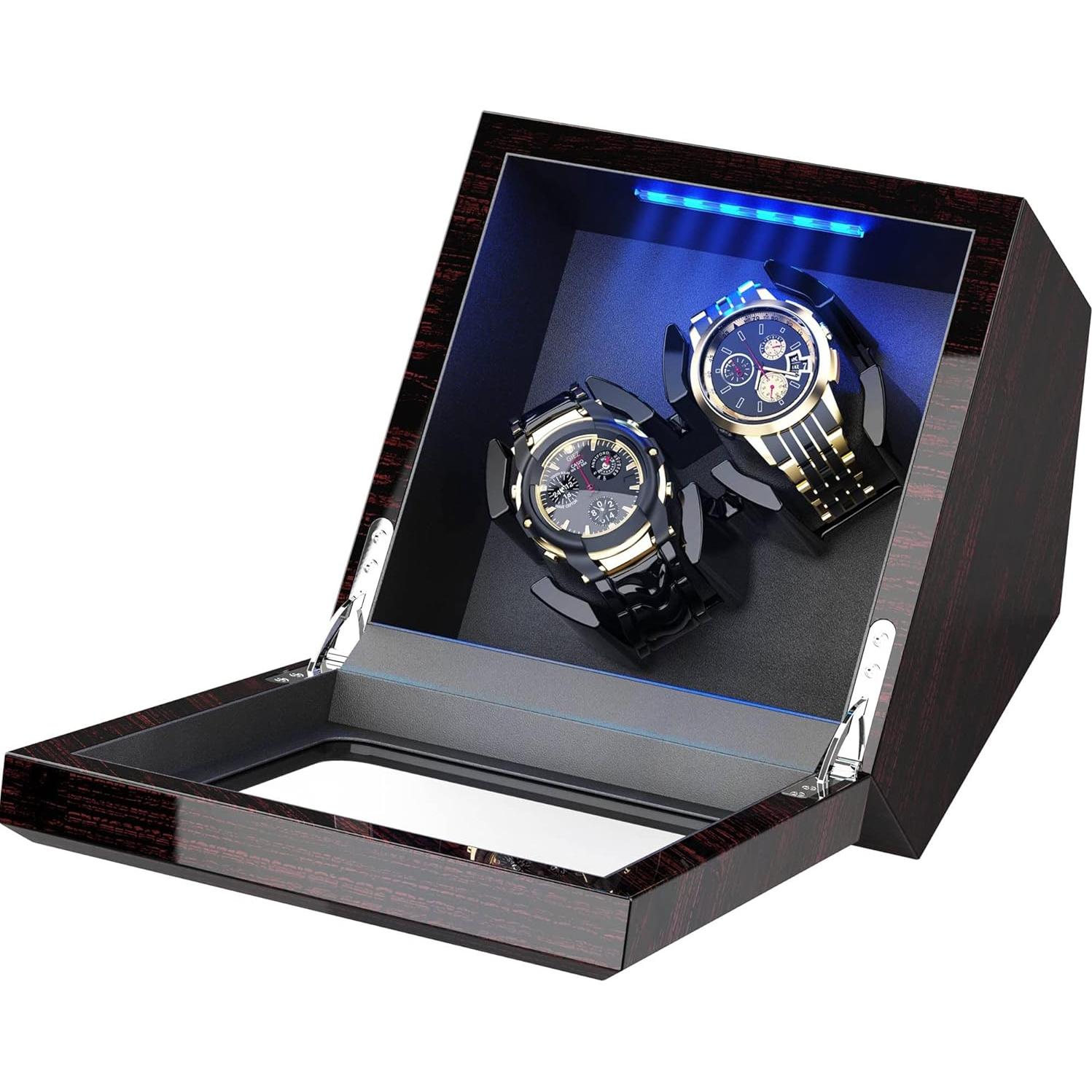 Enrollador de Relojes Automáticos INCLAKE con Luz LED Azul