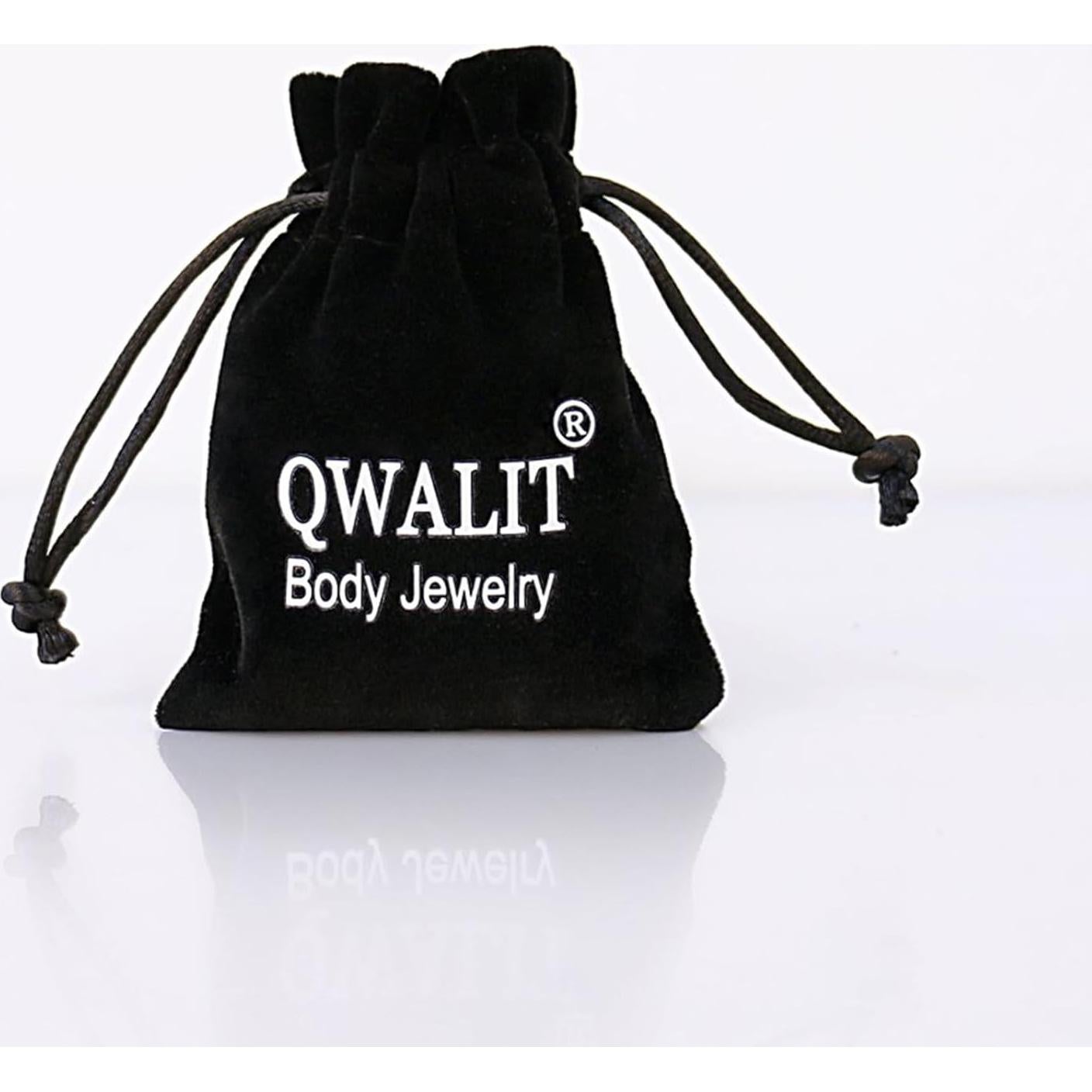 Studs de Nariz Transparentes QWALIT 20g y 18g - 18 Piezas