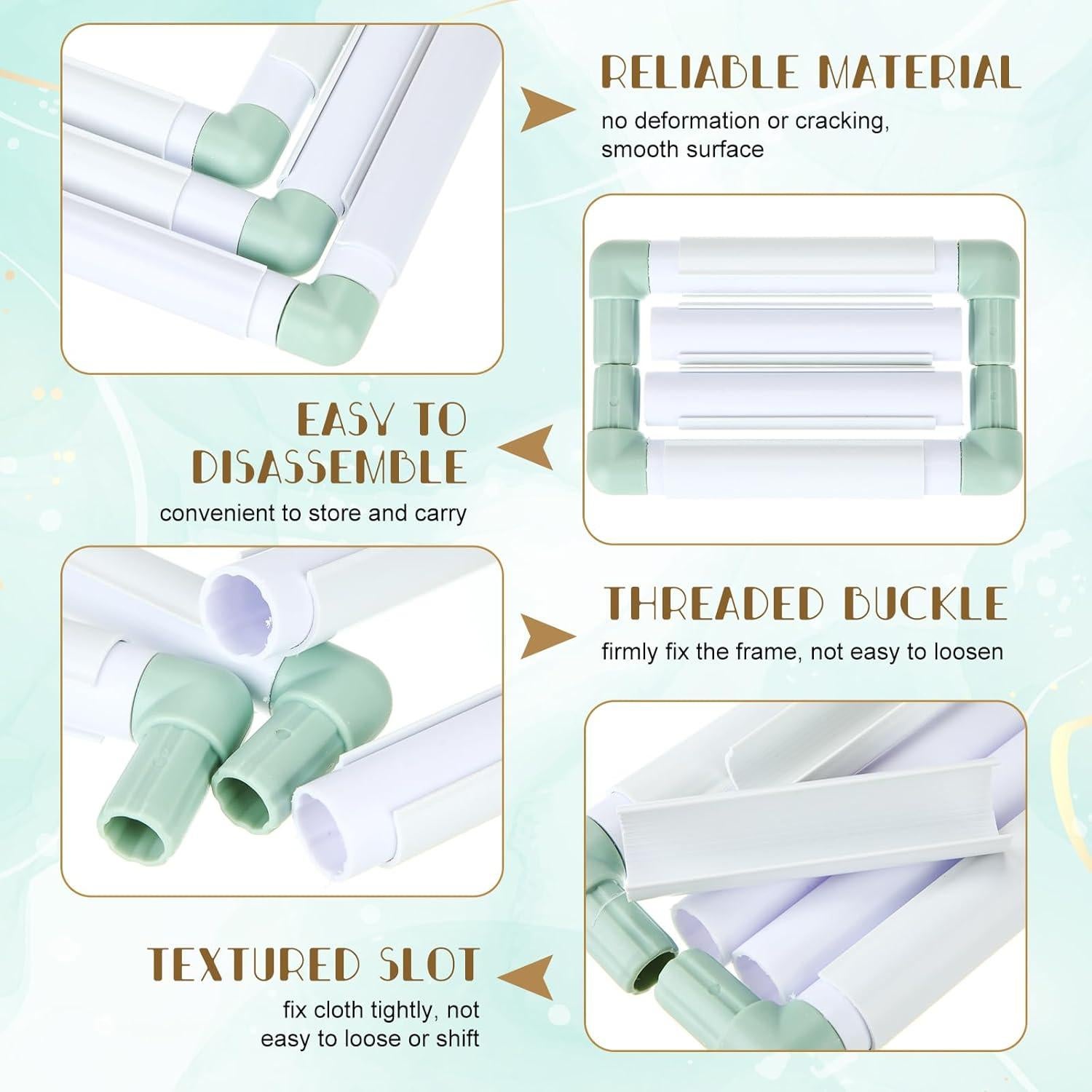 Aros de Bordado Janinka 3 Pcs Rectangulares 15.24-27.94 cm