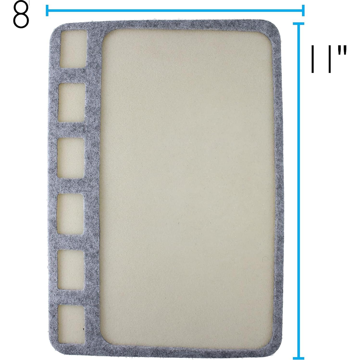 Alfombrilla de Tesoros Beadsmith 20.3x27.9cm Gris con Compartimentos