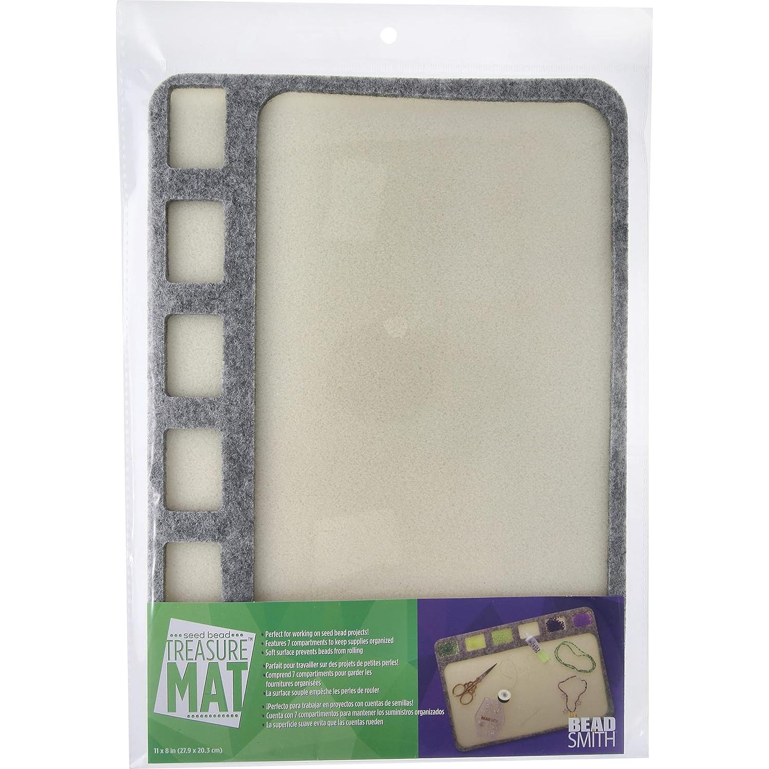 Alfombrilla de Tesoros Beadsmith 20.3x27.9cm Gris con Compartimentos