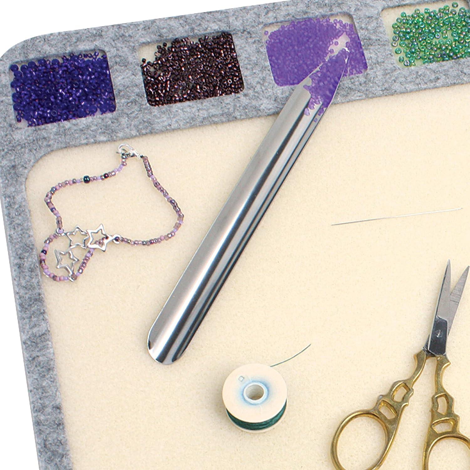 Alfombrilla de Tesoros Beadsmith 20.3x27.9cm Gris con Compartimentos