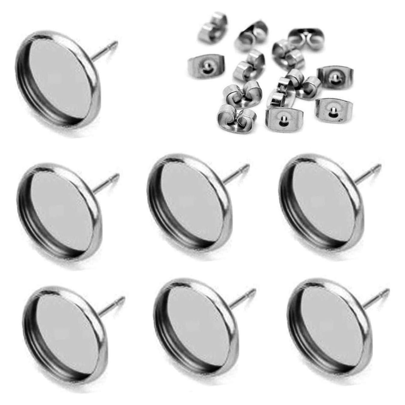 40 Piezas Pendientes de Acero Inoxidable 12mm DIY iloveDIYbeads