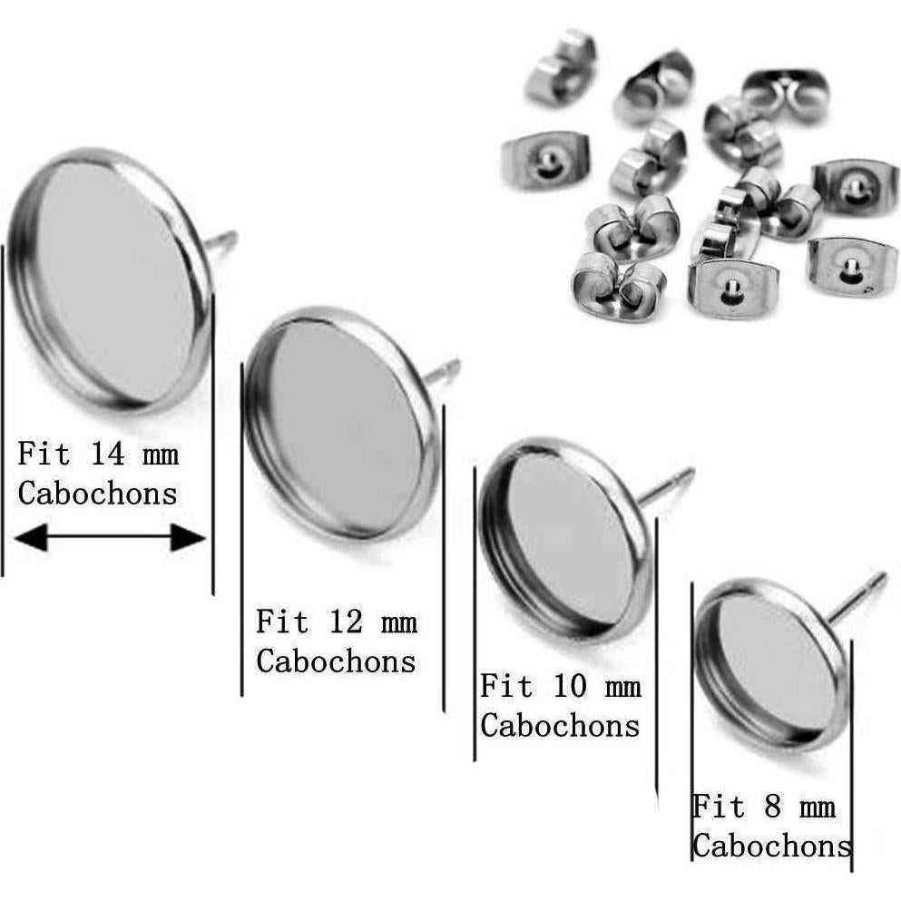 40 Piezas Pendientes de Acero Inoxidable 12mm DIY iloveDIYbeads