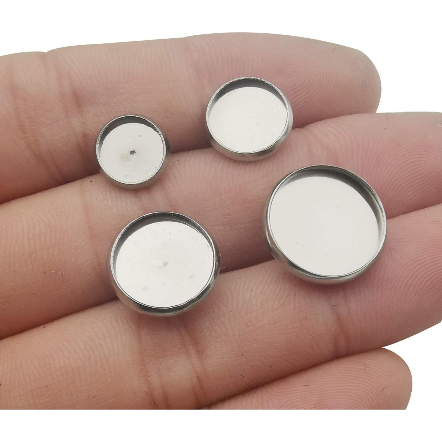 40 Piezas Pendientes de Acero Inoxidable 12mm DIY iloveDIYbeads