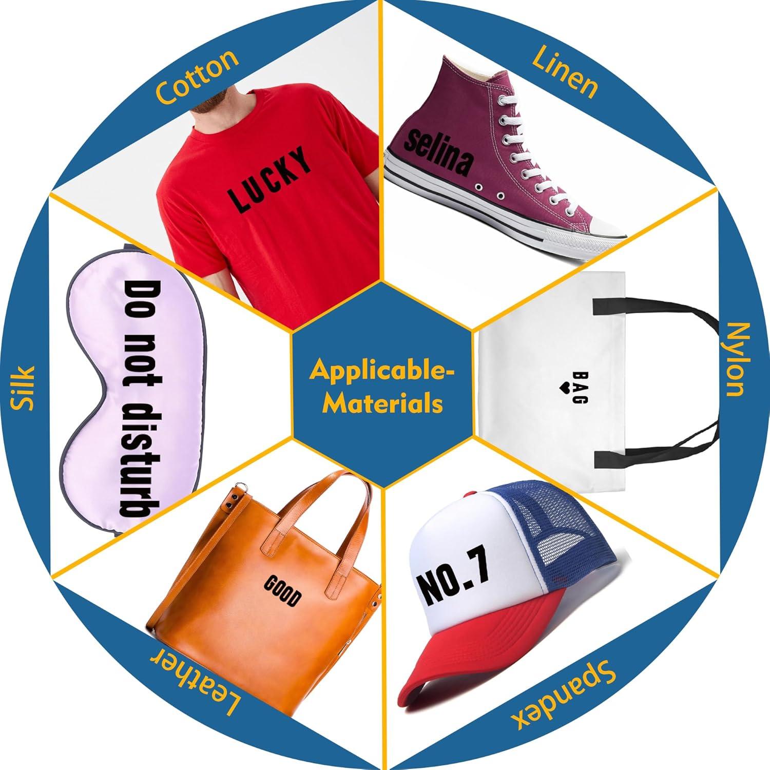 Juego de Letras Termoadhesivas Huimdery 1070 Piezas 2.54 cm Negro