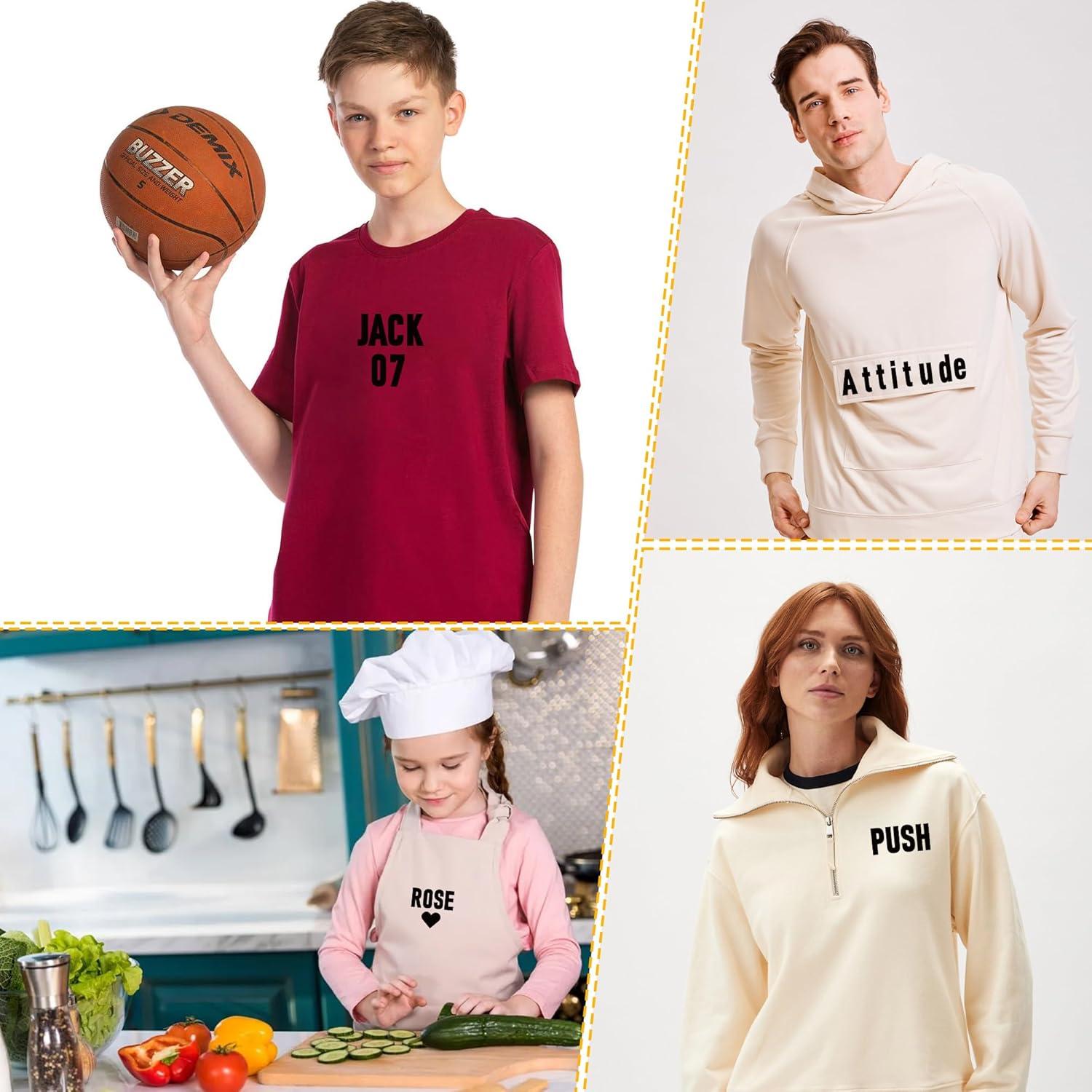 Juego de Letras Termoadhesivas Huimdery 1070 Piezas 2.54 cm Negro