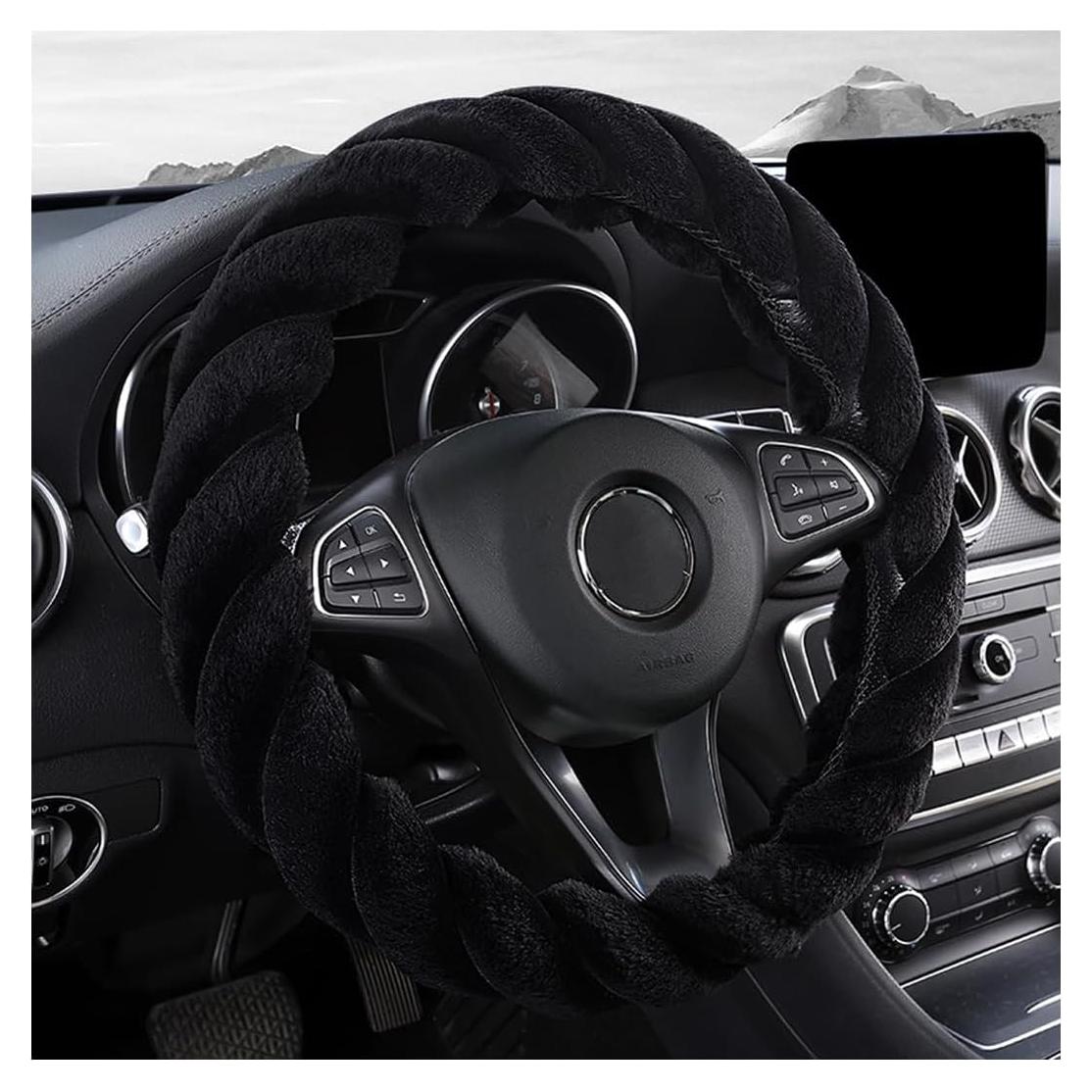 Funda de Volante AICEL 38 cm Peluda Antideslizante Universal