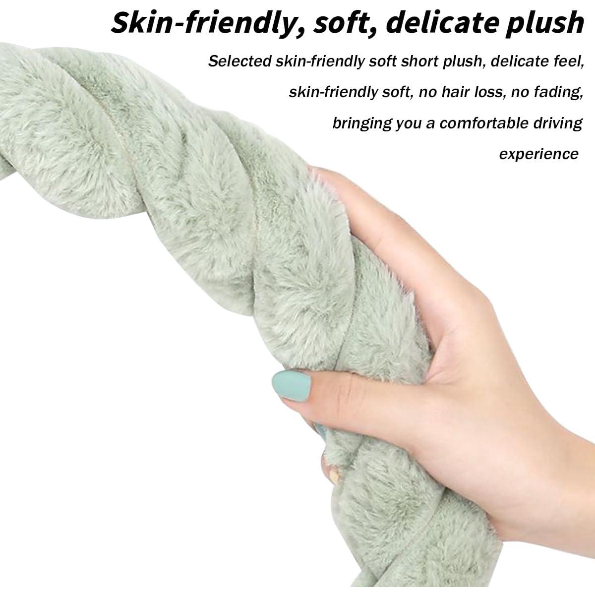 Funda de Volante AICEL 38 cm Peluda Antideslizante Universal