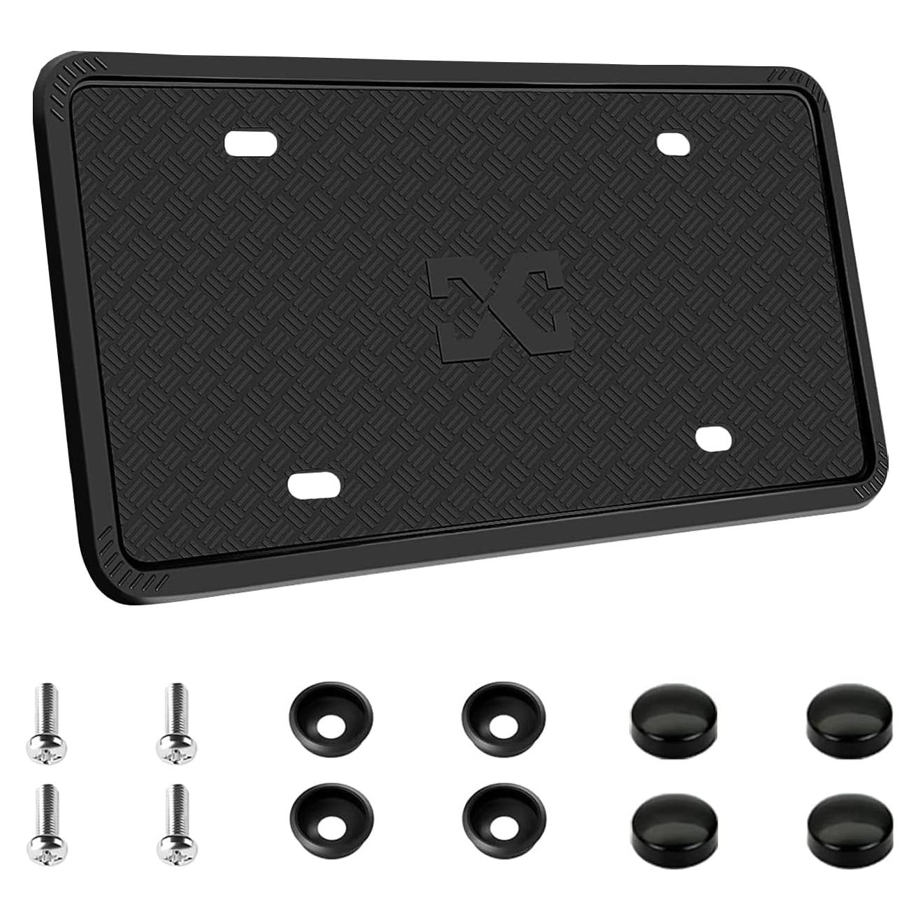 Cubiertas de Placa de Licencia de Silicona XCLPF - Negro