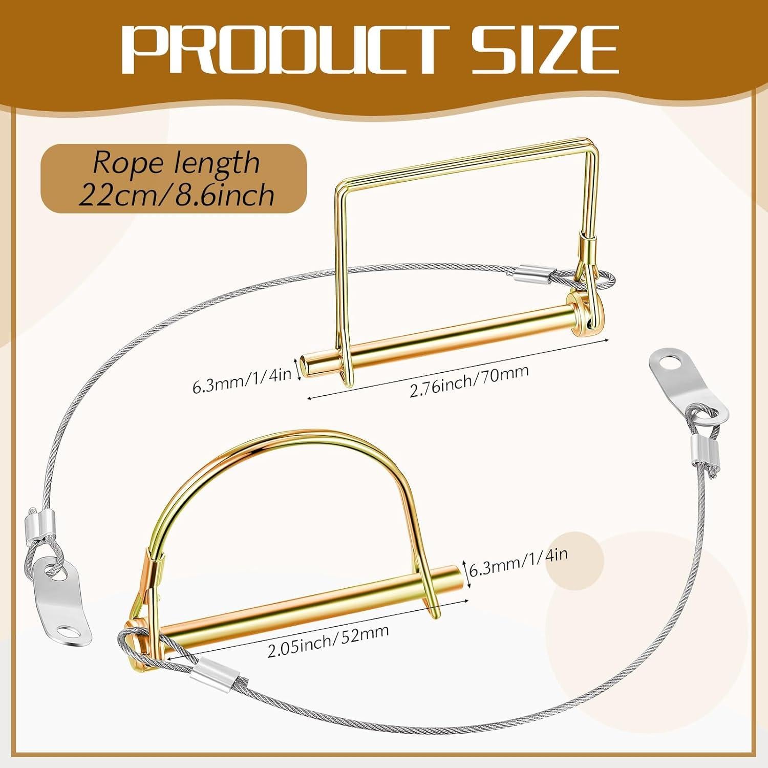Remaches de Acoplamiento de Remolque Umigy 10 Pcs 6x70mm