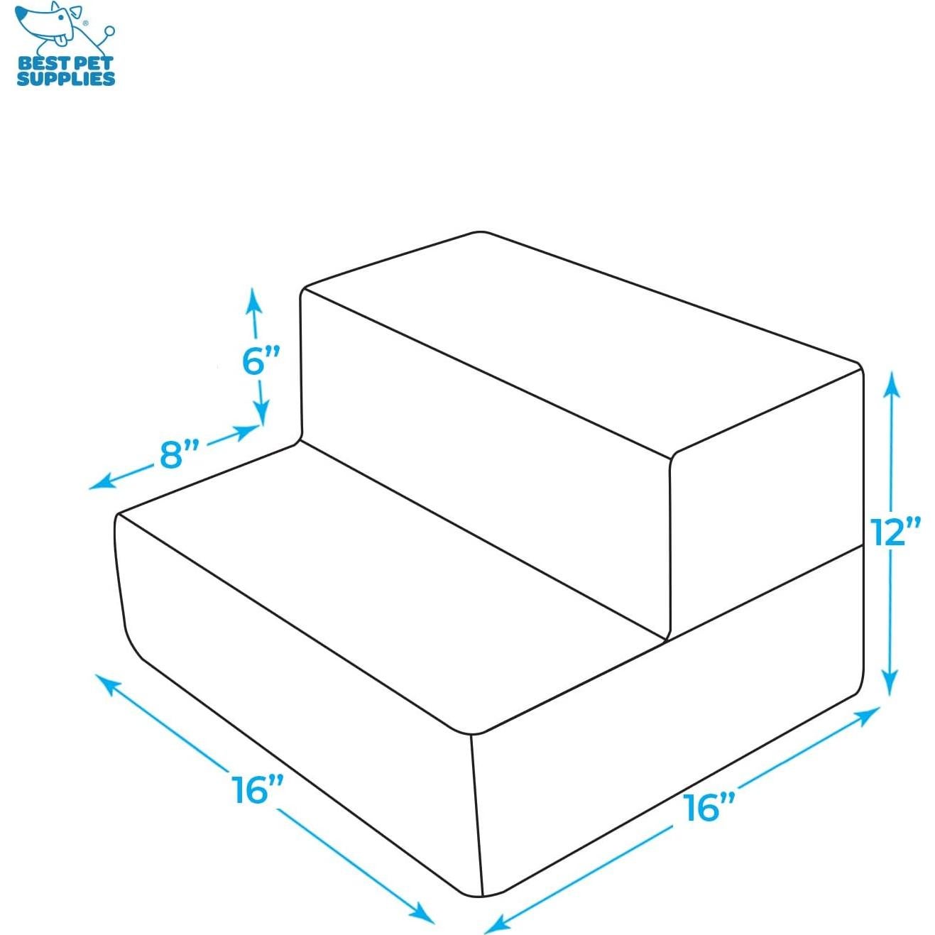 Escalera Plegable para Mascotas Mejores Suministros 2 Pasos 30.48 cm