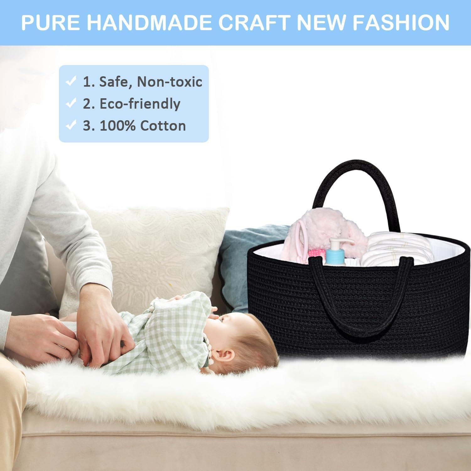 Organizador de Pañales ABenkle Grande Algodón Trenzado 36x22cm