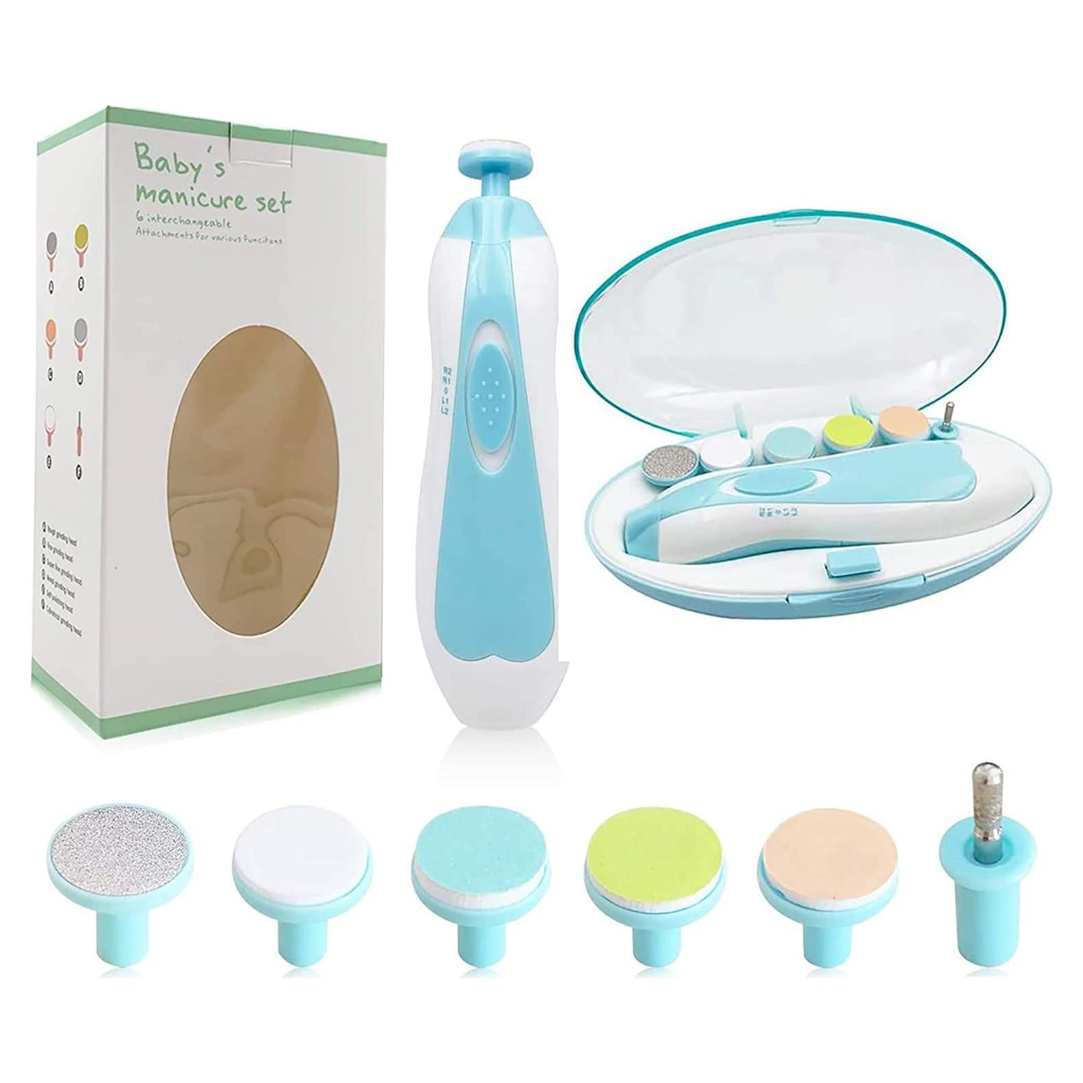 Cortador de Uñas Eléctrico para Bebés con Luz LED - Azul