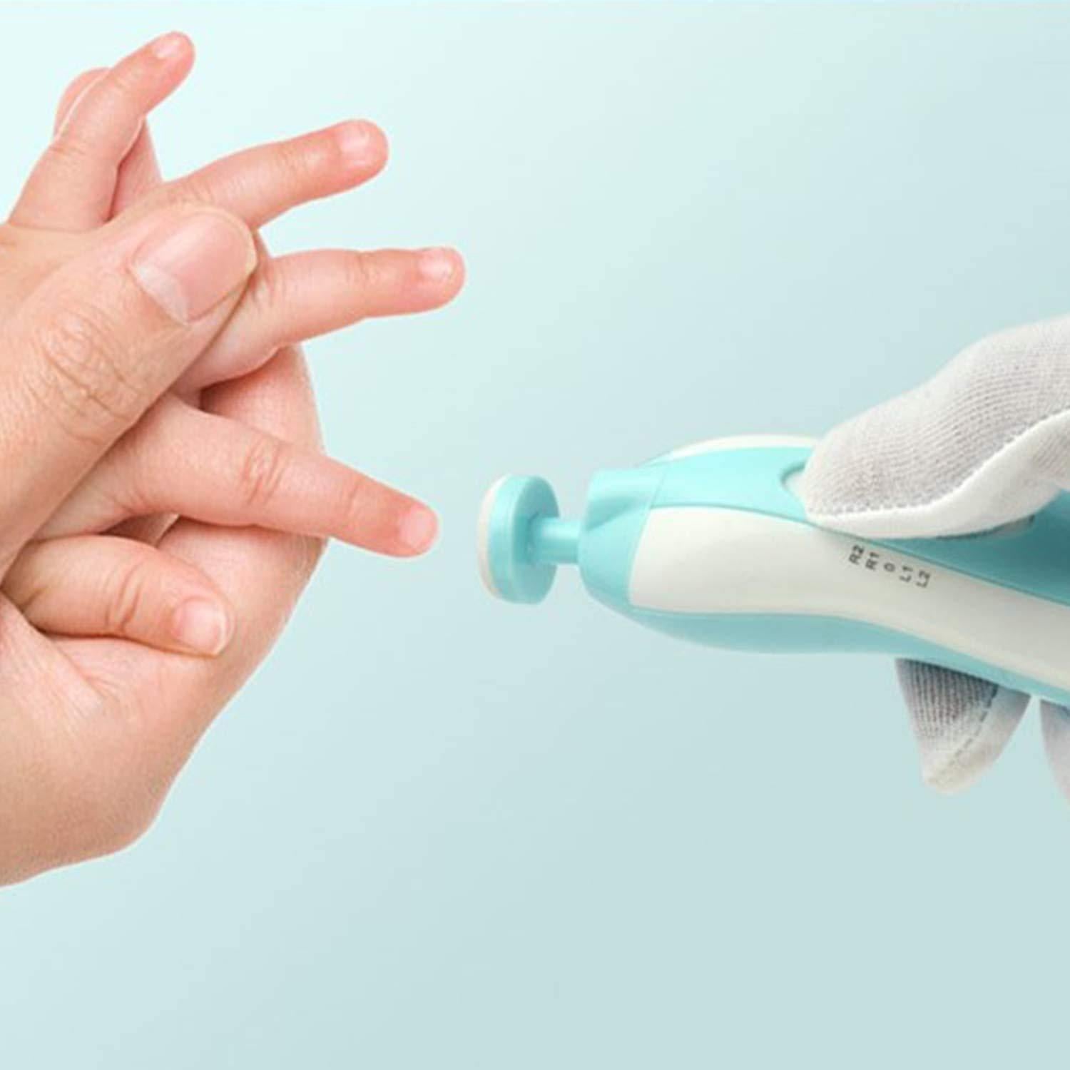 Cortador de Uñas Eléctrico para Bebés con Luz LED - Azul