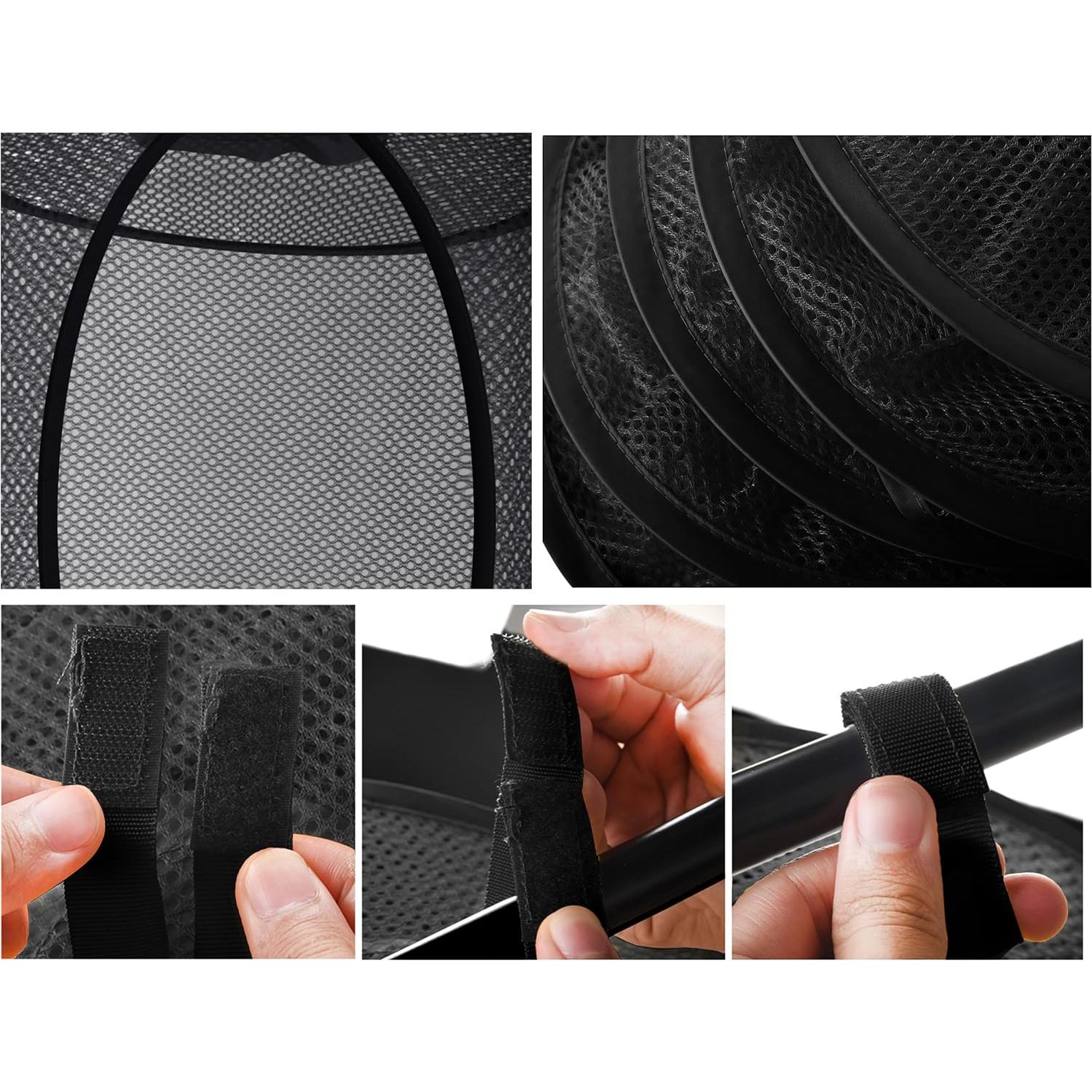 Organizador de Almacenamiento de Peluches Coastal Rose Negro 4 Niveles