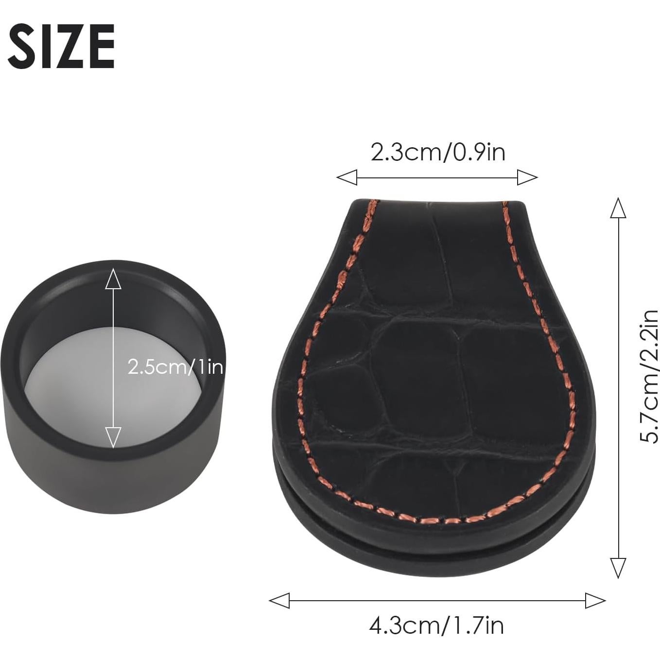 Soporte de Tiza para Billar LAKE OF FIRE - Cuero Magnético