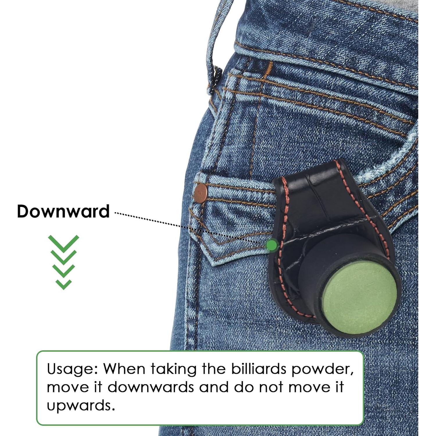 Soporte de Tiza para Billar LAKE OF FIRE - Cuero Magnético