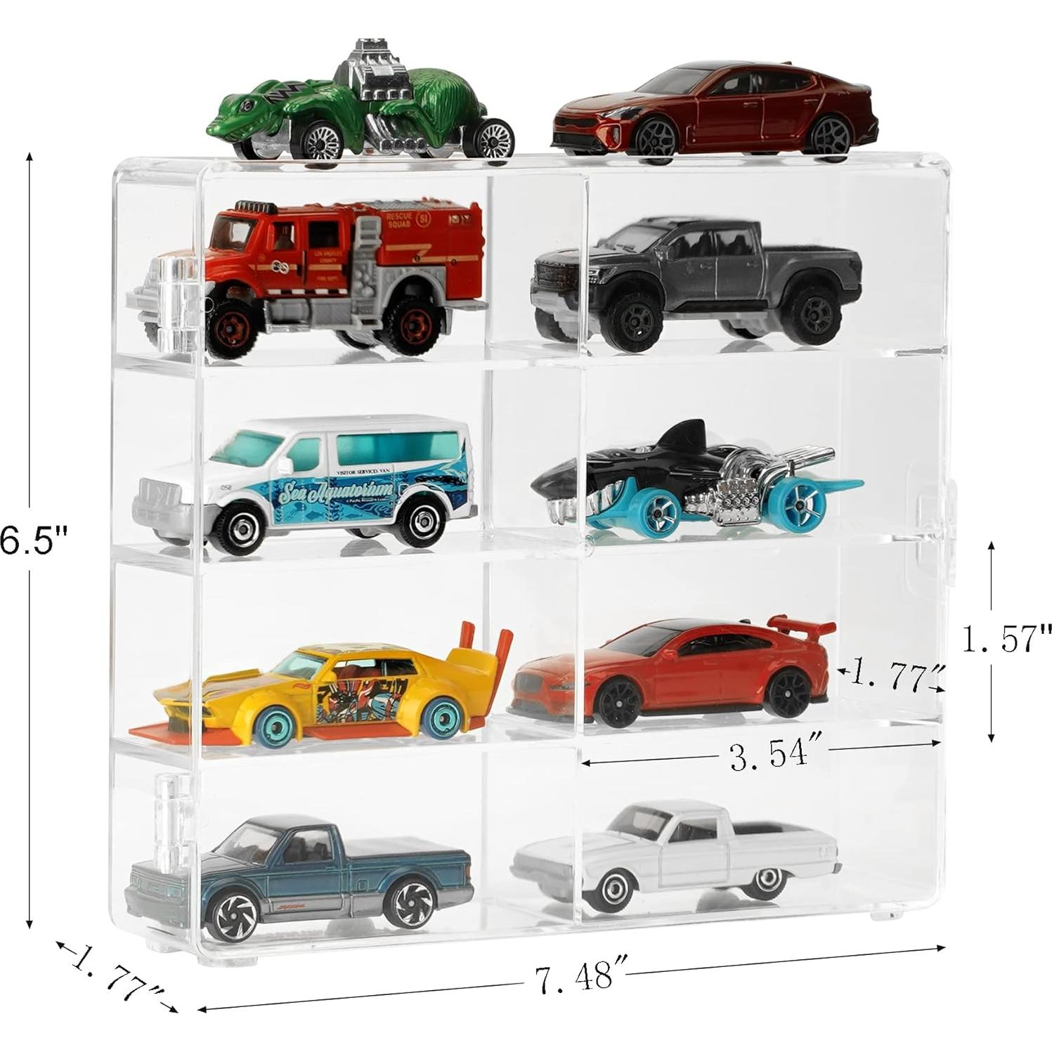 Caja de Exhibición Acrílica KISLANE 8 Compartimentos para Coches