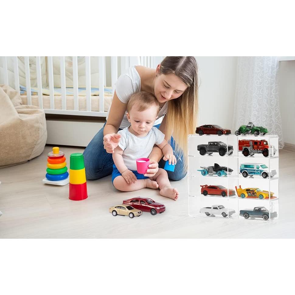 Caja de Exhibición Acrílica KISLANE 8 Compartimentos para Coches