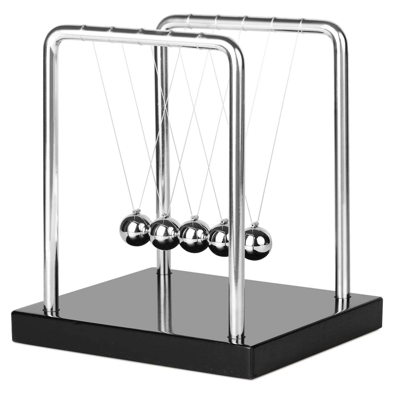 Péndulo de Newton BEWITU con 5 bolas y base de madera