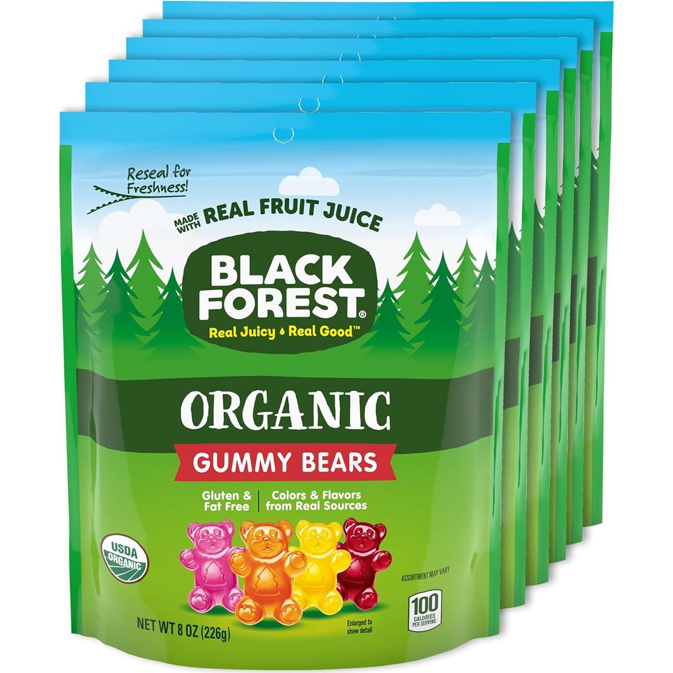 Ositos de Goma Orgánicos Black Forest - Paquete de 6 x 226g