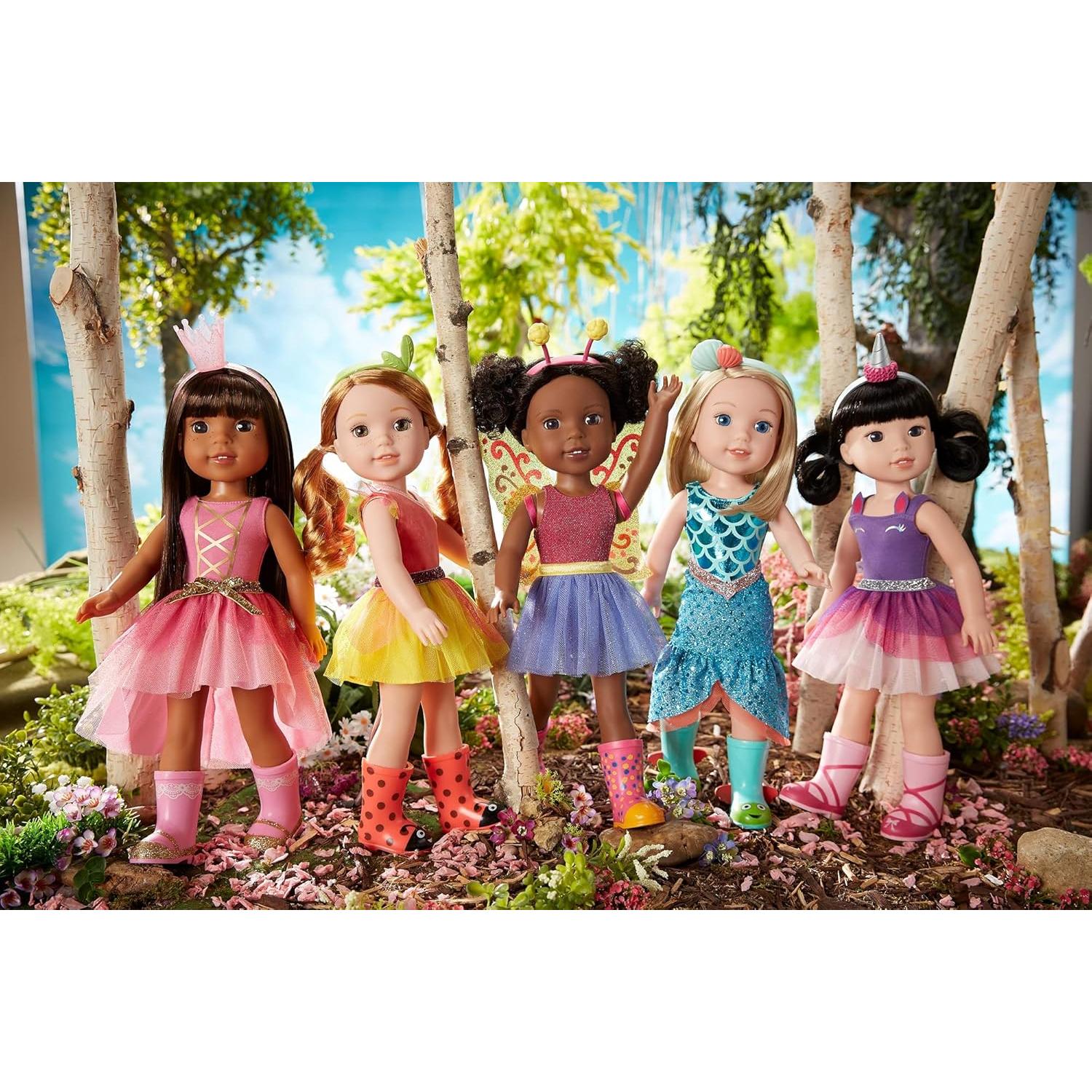 Muñeca Ashlyn WellieWishers 36.83 cm con leotardo y botas