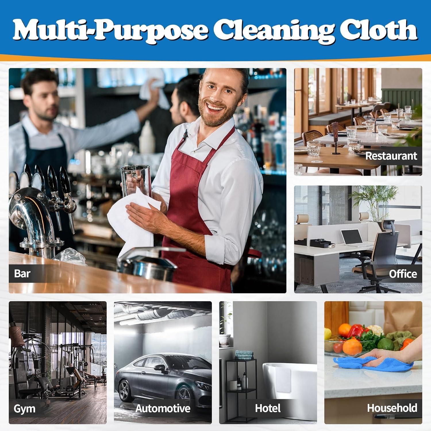 Toallas de Microfibra FIXSMITH, Paquete de 150, 29.2x29.2cm