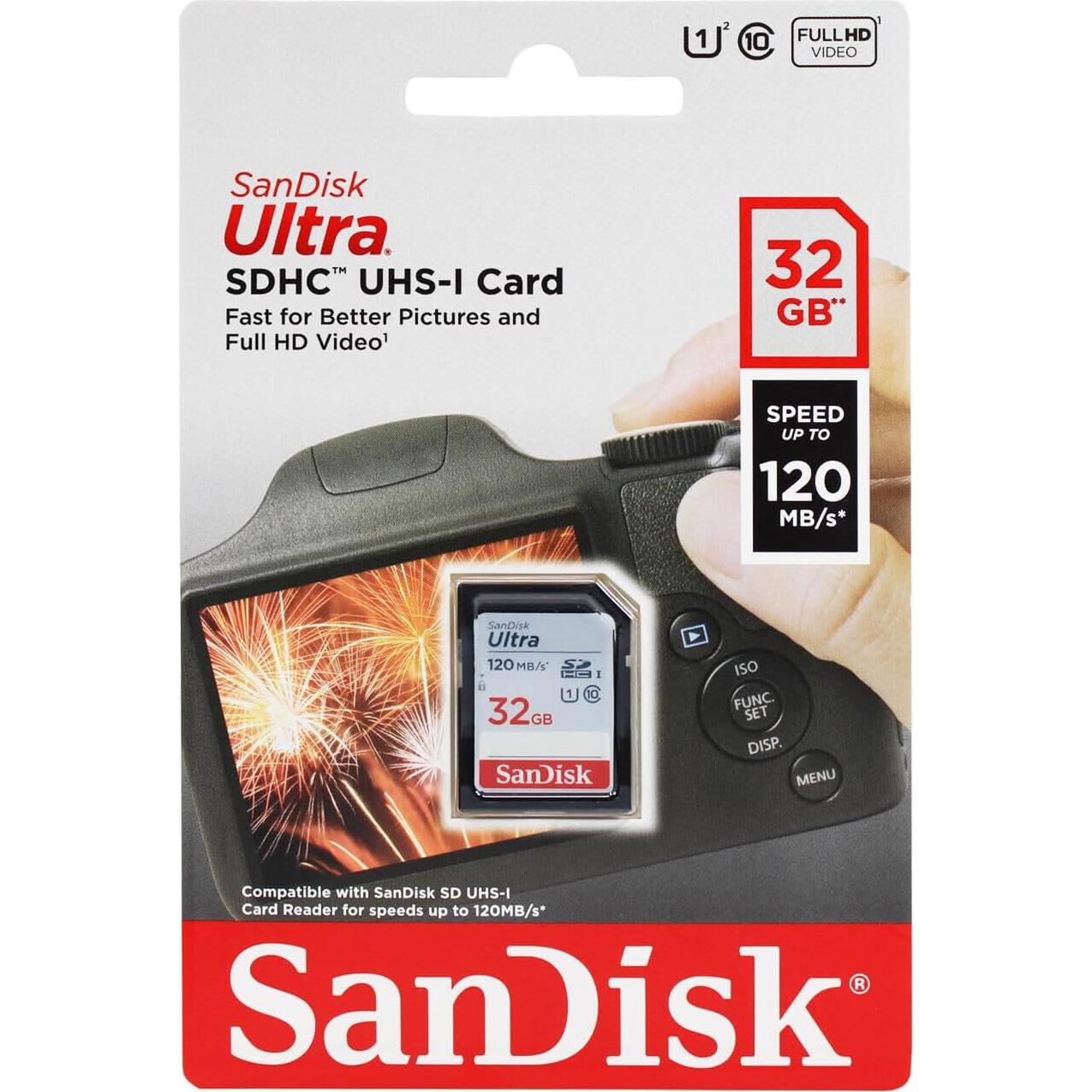 Tarjeta de Memoria SanDisk Ultra 32GB SDHC UHS-I 90MB/s