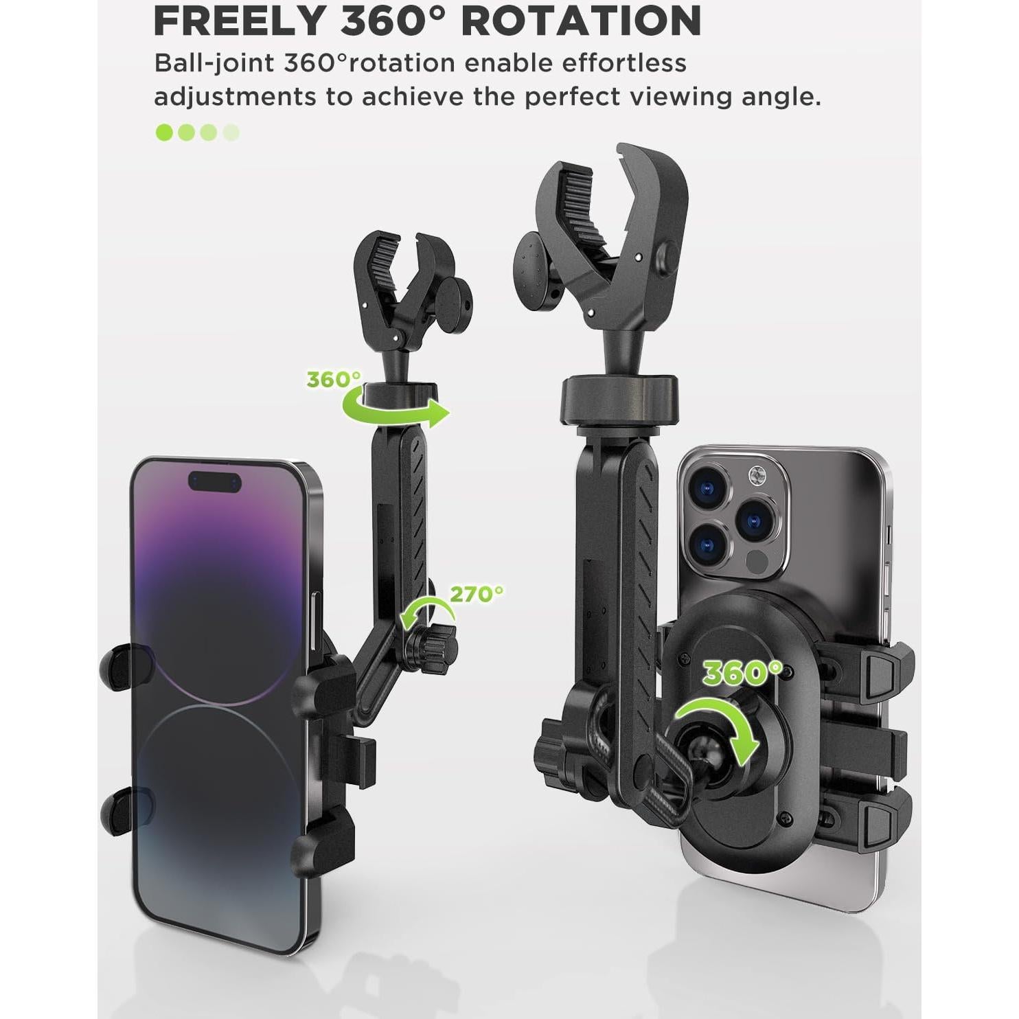 Soporte para Teléfono en Espejo Retrovisor IPOW Negro Ajustable