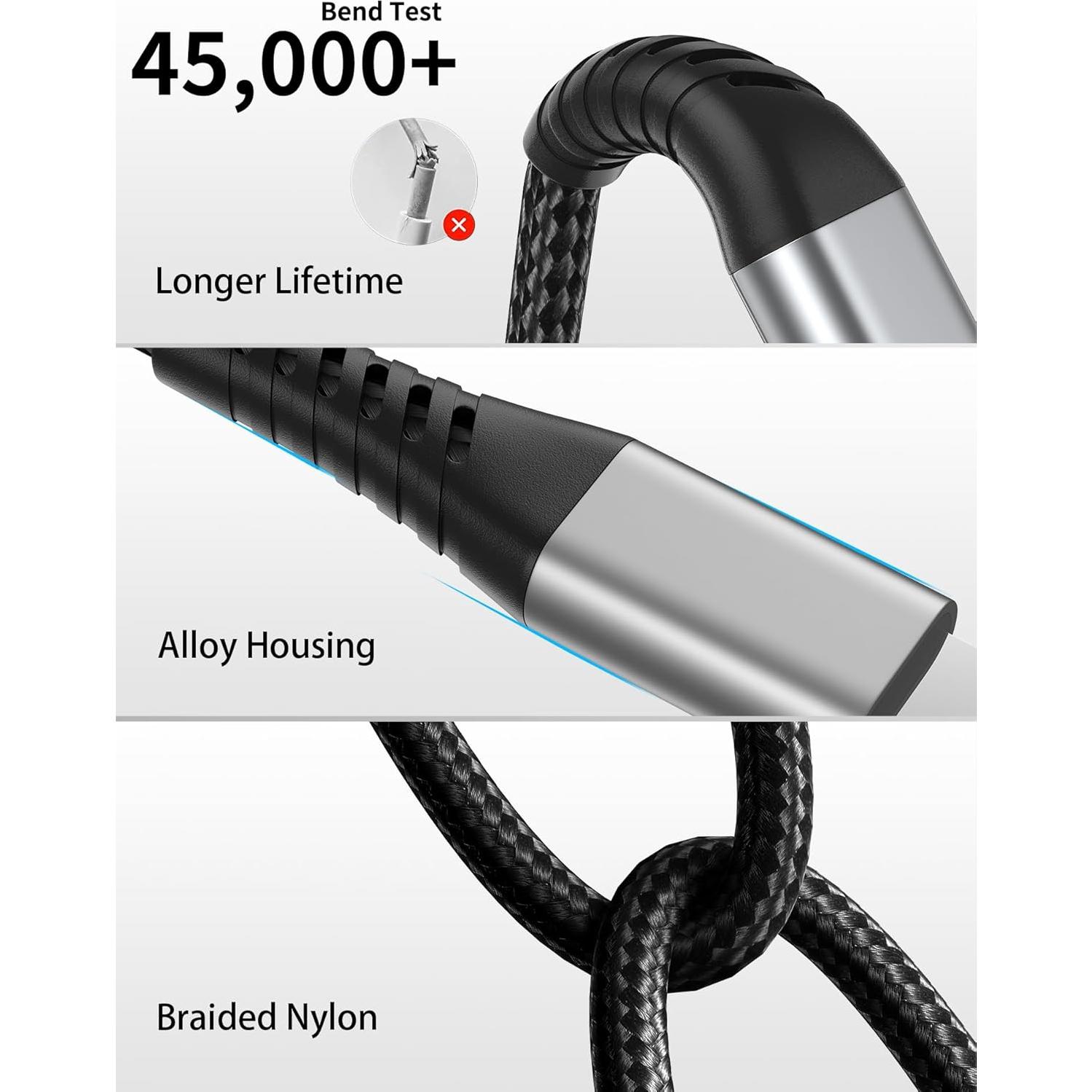 Cable de carga rápida Umefly USB A a Lightning 0.5FT 3Pack