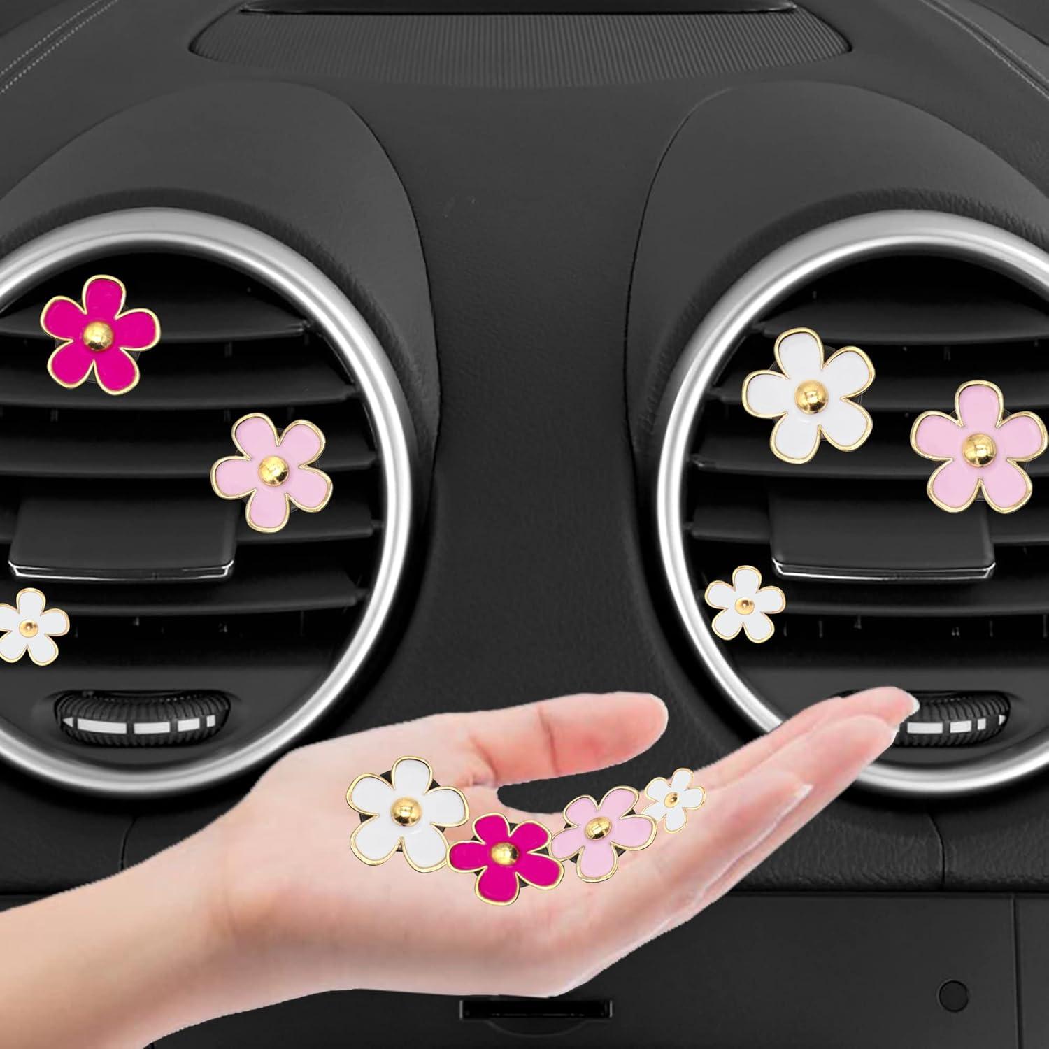 Clips de Ventilación para Auto Acantha 8pcs Flores Margarita