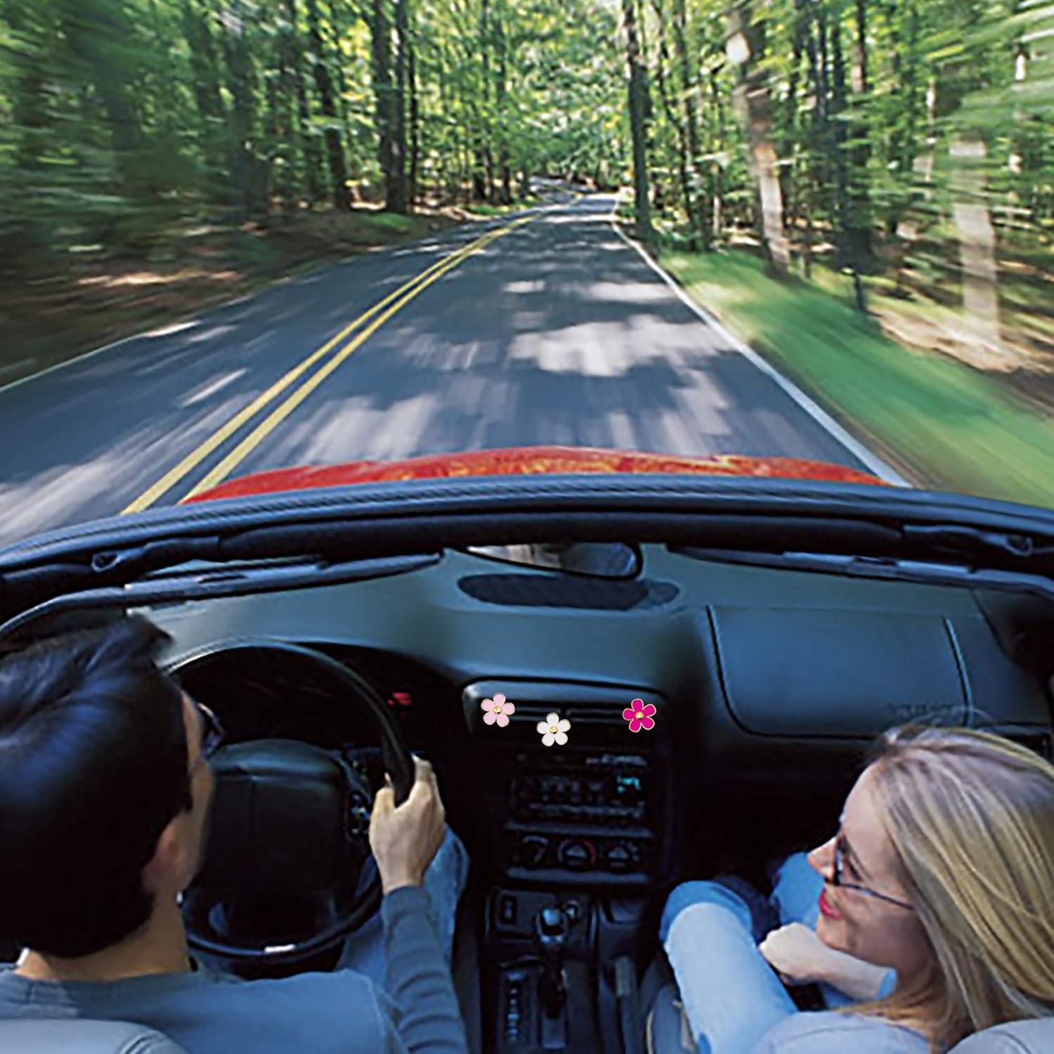 Clips de Ventilación para Auto Acantha 8pcs Flores Margarita