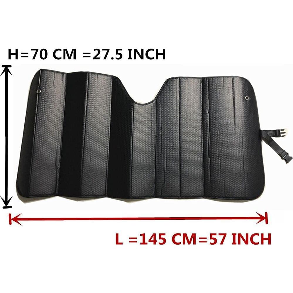 Protector Solar para Auto GWUSKDT 144.78x69.85cm Negro