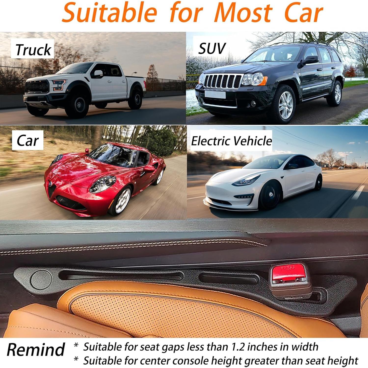 Relleno Espacio entre Asientos JCL 2 Pack Poliuretano Negro