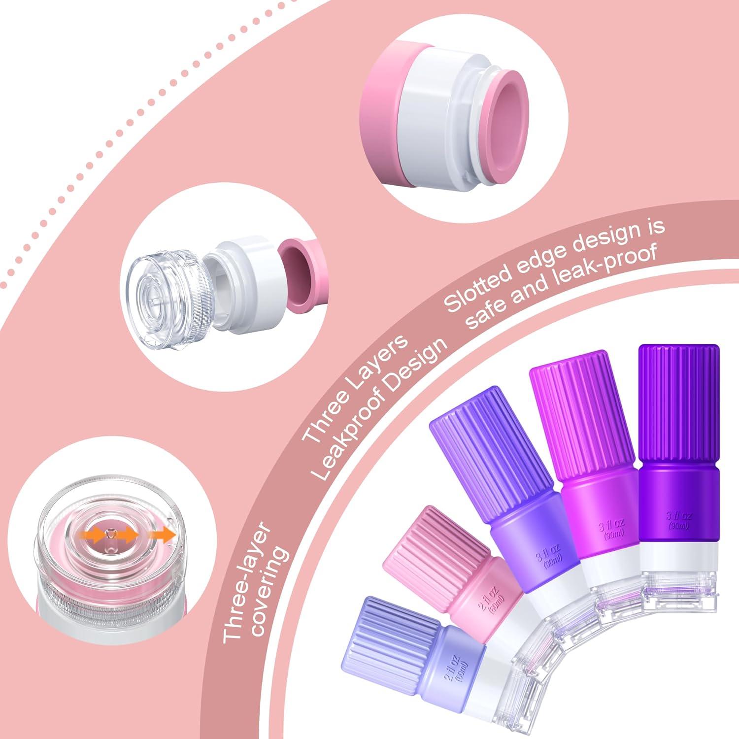 Set de Botellas de Viaje Silicona Tocelffe 18 Piezas A Prueba de Fugas