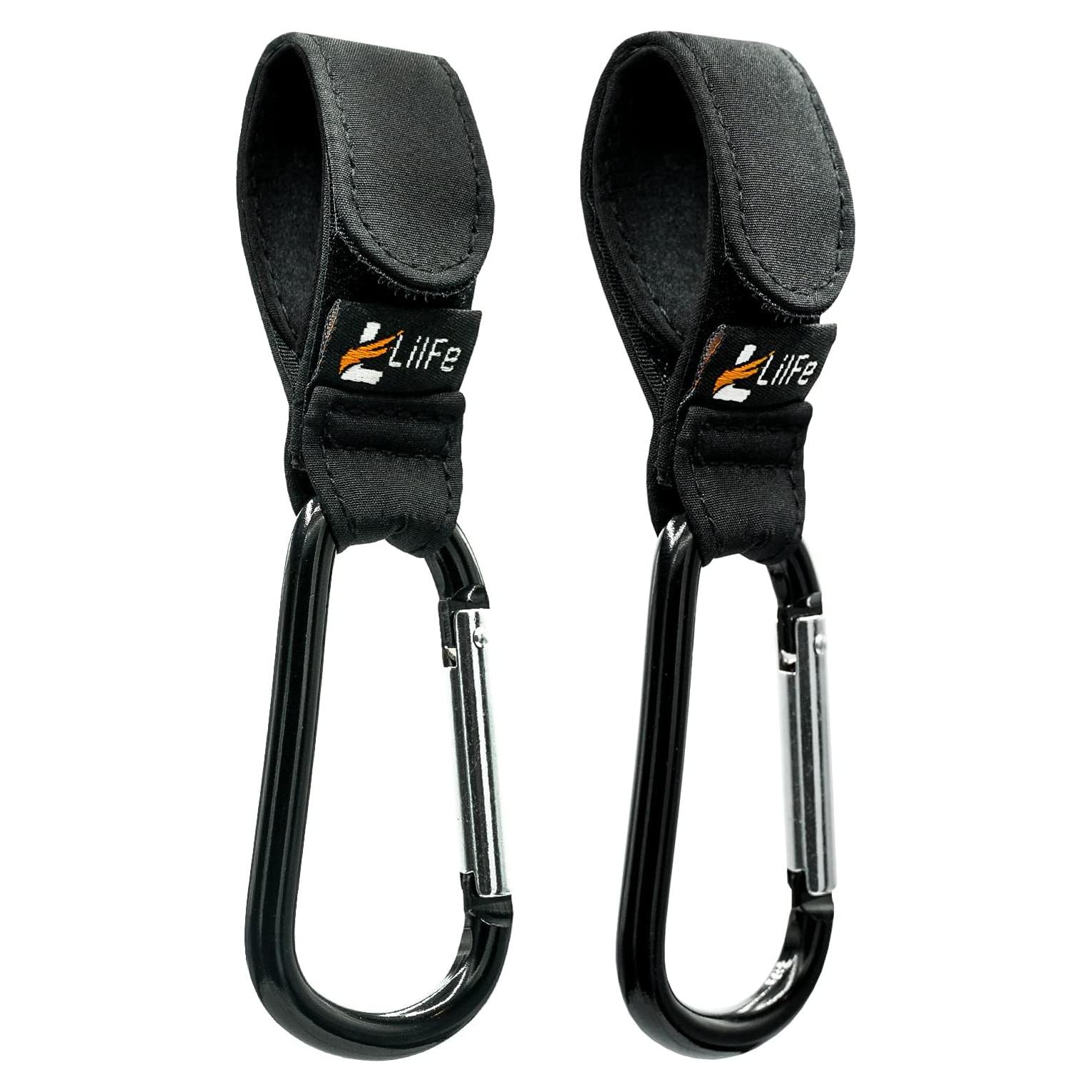 Ganchos para Carritos de Bebé - 2 Pcs Nylon Negro ABC-123