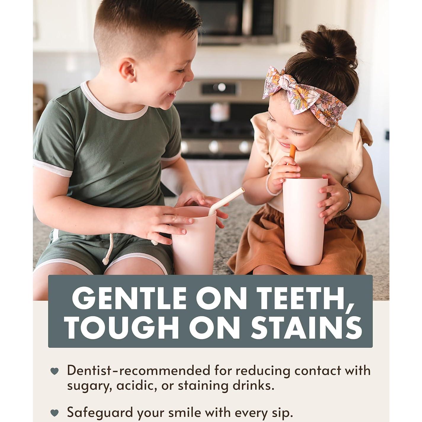 Popotes de Silicona Reutilizables Nightingale - Set de 6 Coral