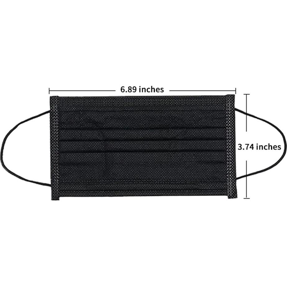 Mascarillas Desechables Negras MTYX 3 Capas 50 Unidades