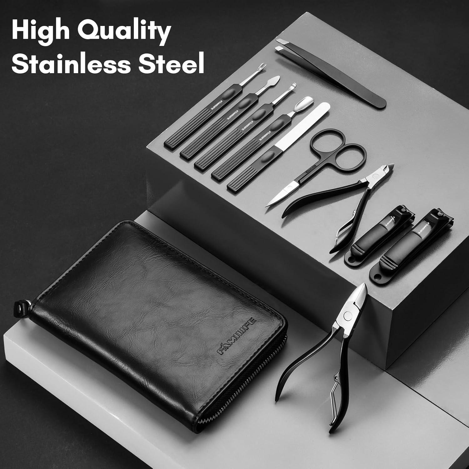 Set de Manicura Profesional FAMILIFE 11 Piezas Acero Inoxidable
