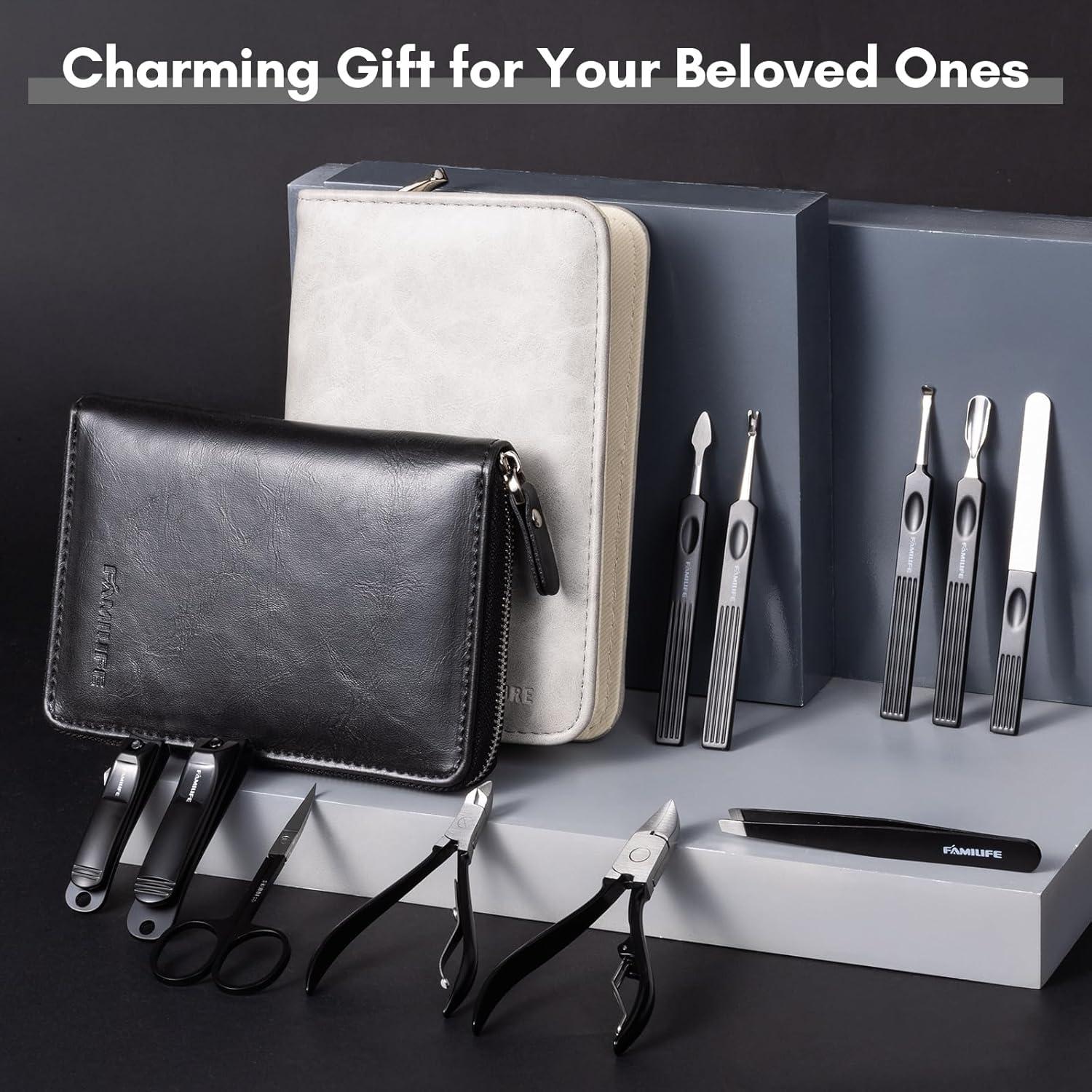 Set de Manicura Profesional FAMILIFE 11 Piezas Acero Inoxidable