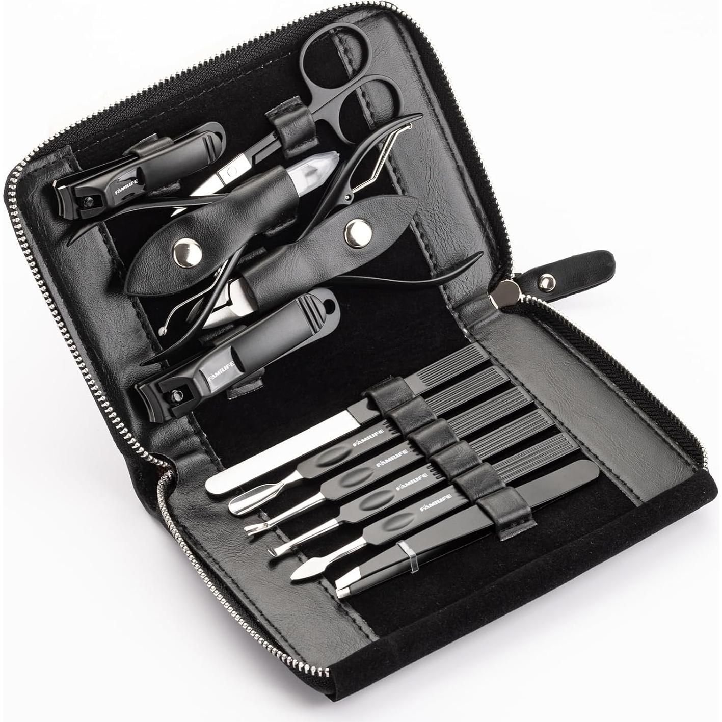 Set de Manicura Profesional FAMILIFE 11 Piezas Acero Inoxidable