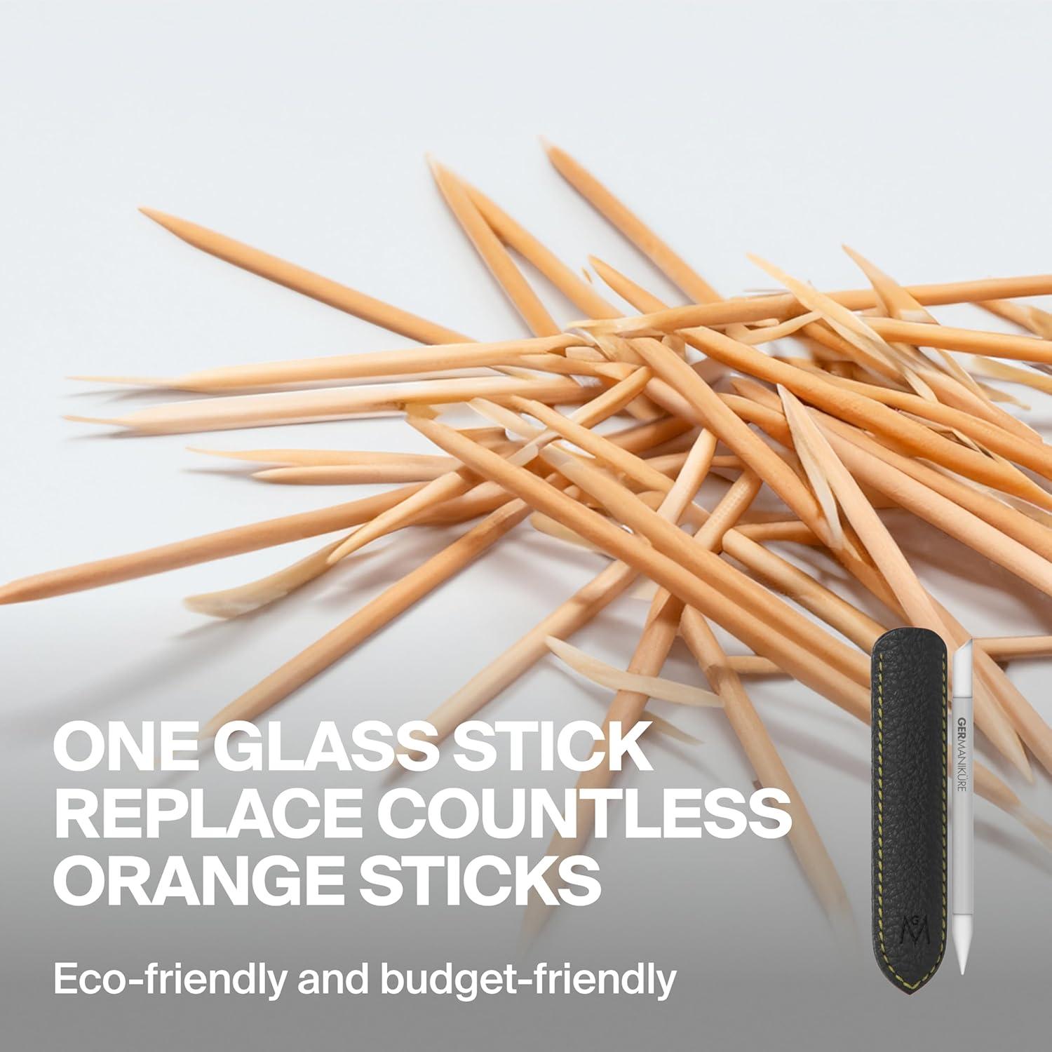 Varilla de Cutícula de Vidrio Negro Germanikure 10.5 cm