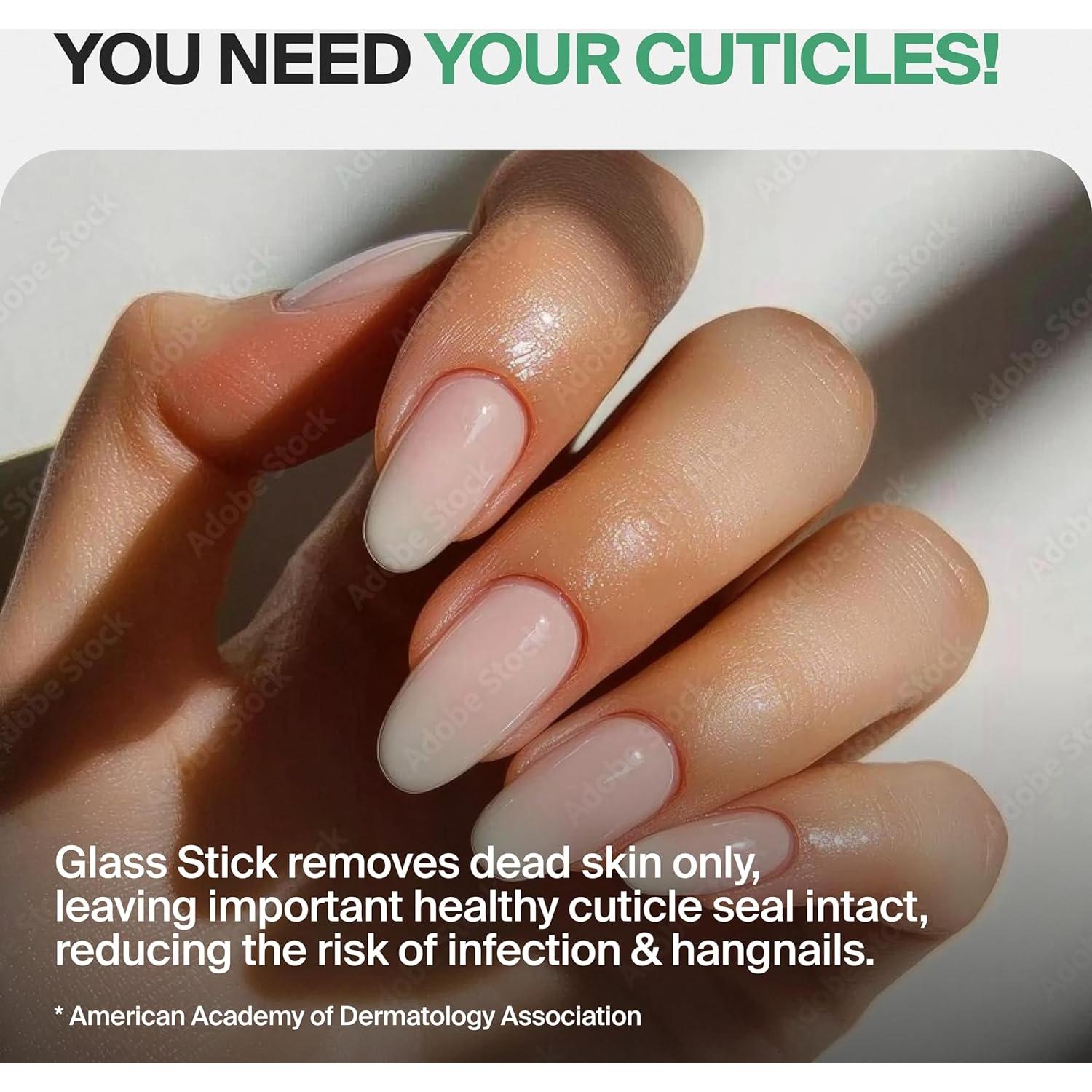 Varilla de Cutícula de Vidrio Negro Germanikure 10.5 cm