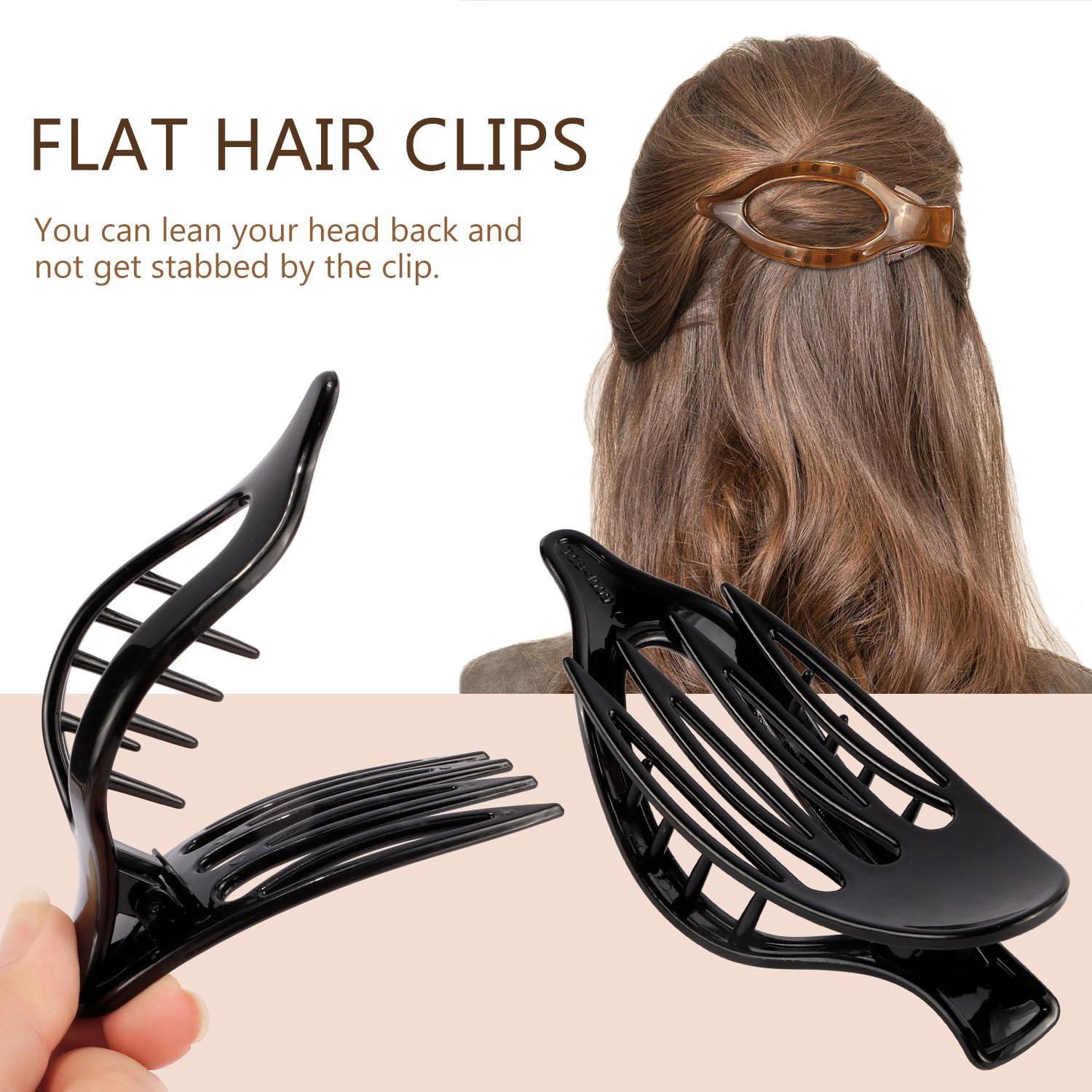 Pinzas Planas para el Cabello Atoden - Juego de 3 Colores