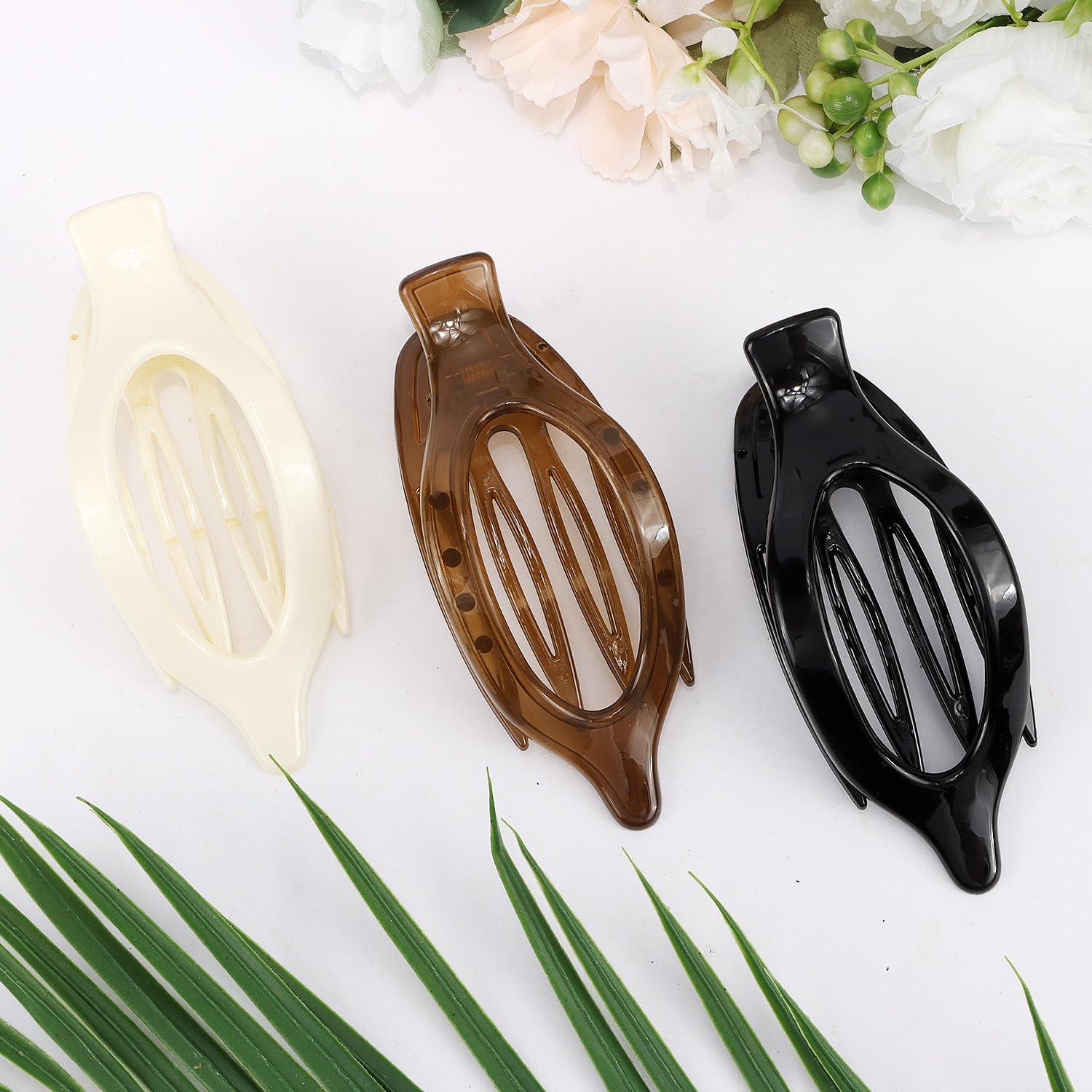 Pinzas Planas para el Cabello Atoden - Juego de 3 Colores