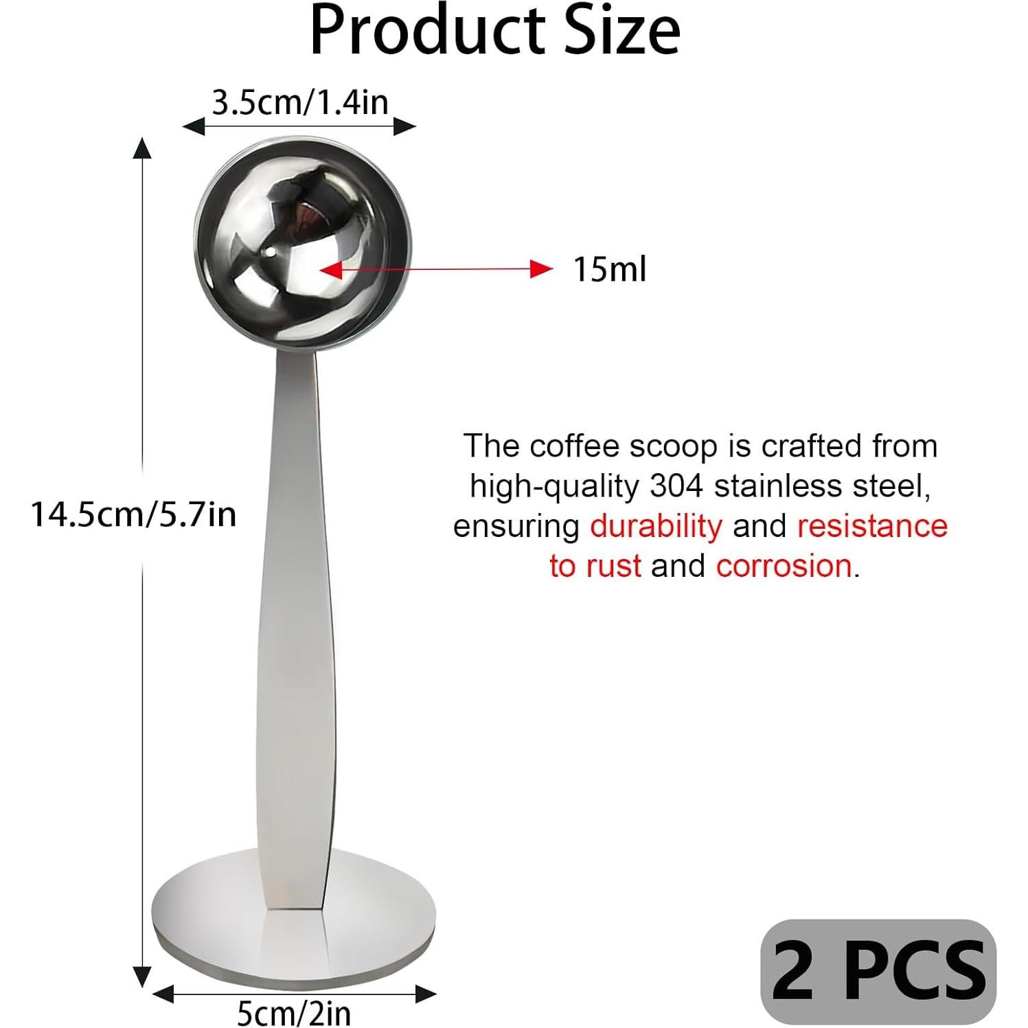 Cucharón 2-en-1 Acero Inoxidable 304 SPNKMJUJ 15ml
